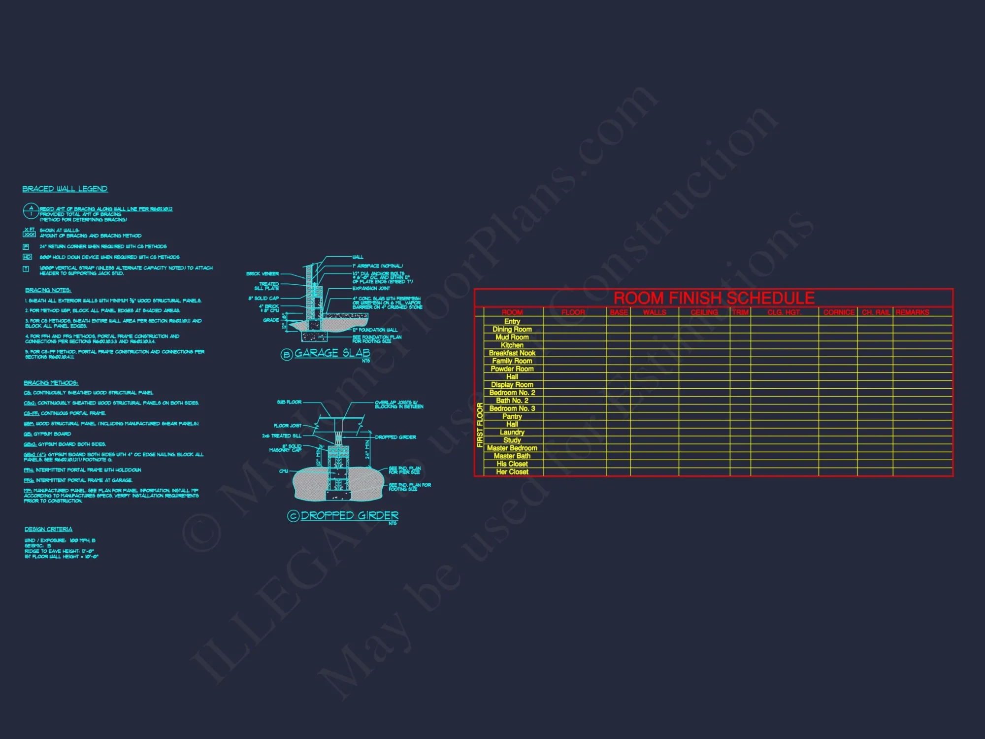 Elegant house Plan: Floor Plan, Blueprint & CAD Designs