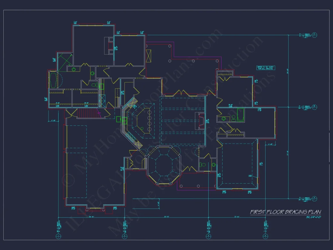 Elegant house Plan: Floor Plan, Blueprint & CAD Designs