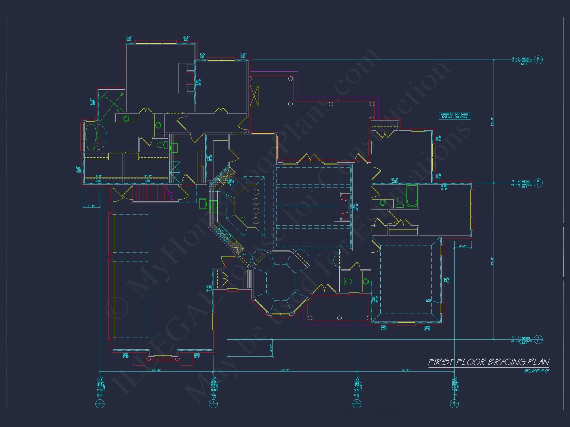 Elegant house Plan: Floor Plan, Blueprint & CAD Designs