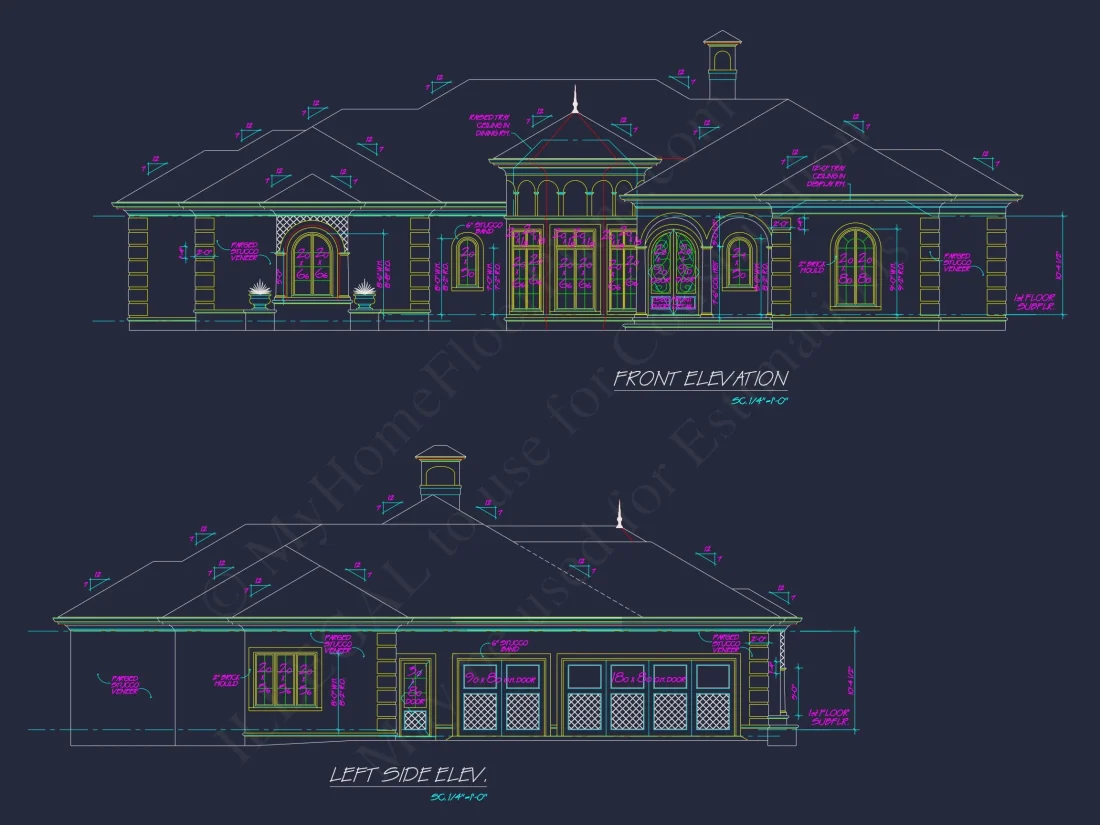 Elegant house Plan: Floor Plan, Blueprint & CAD Designs