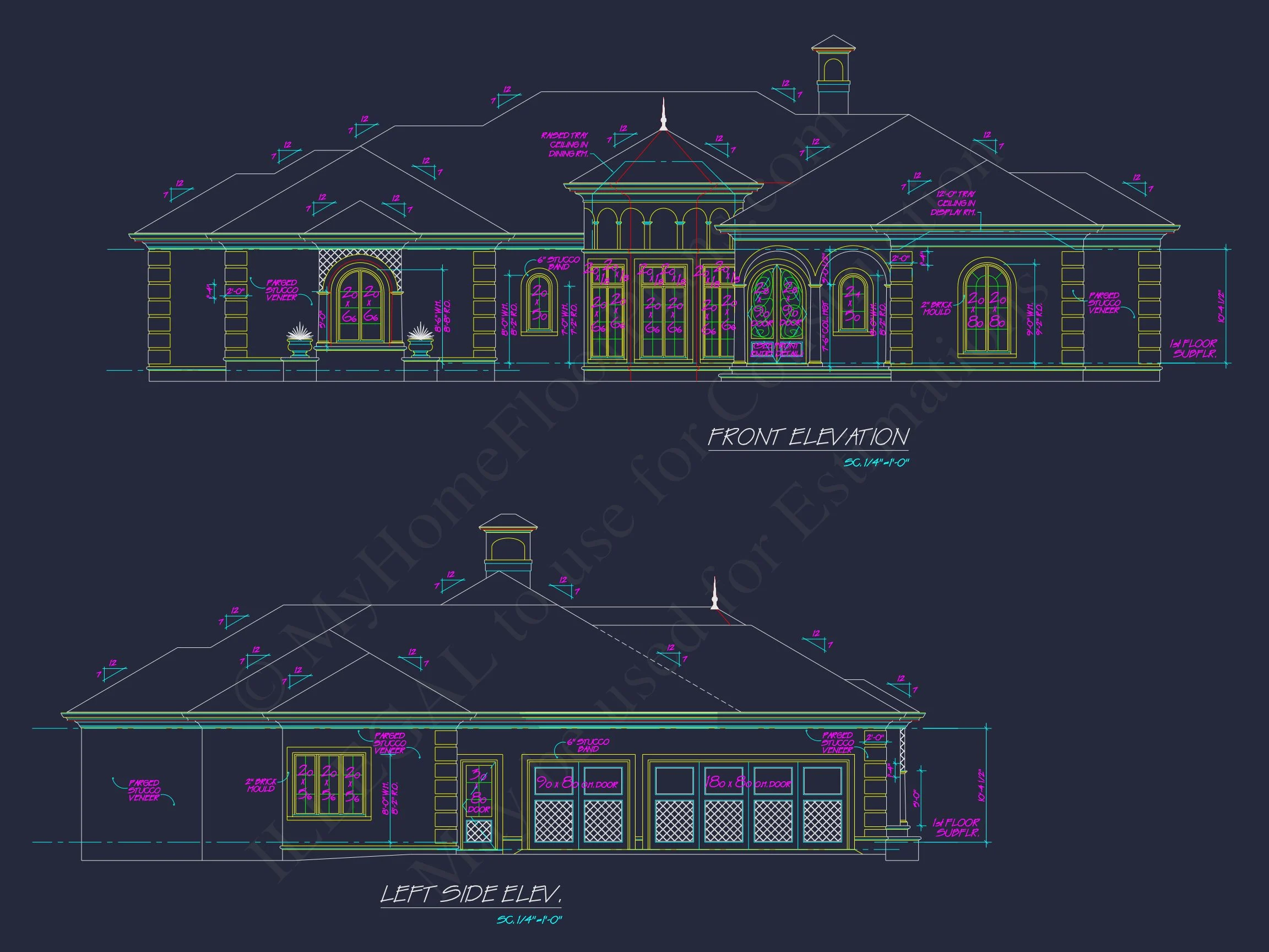 Elegant house Plan: Floor Plan, Blueprint & CAD Designs
