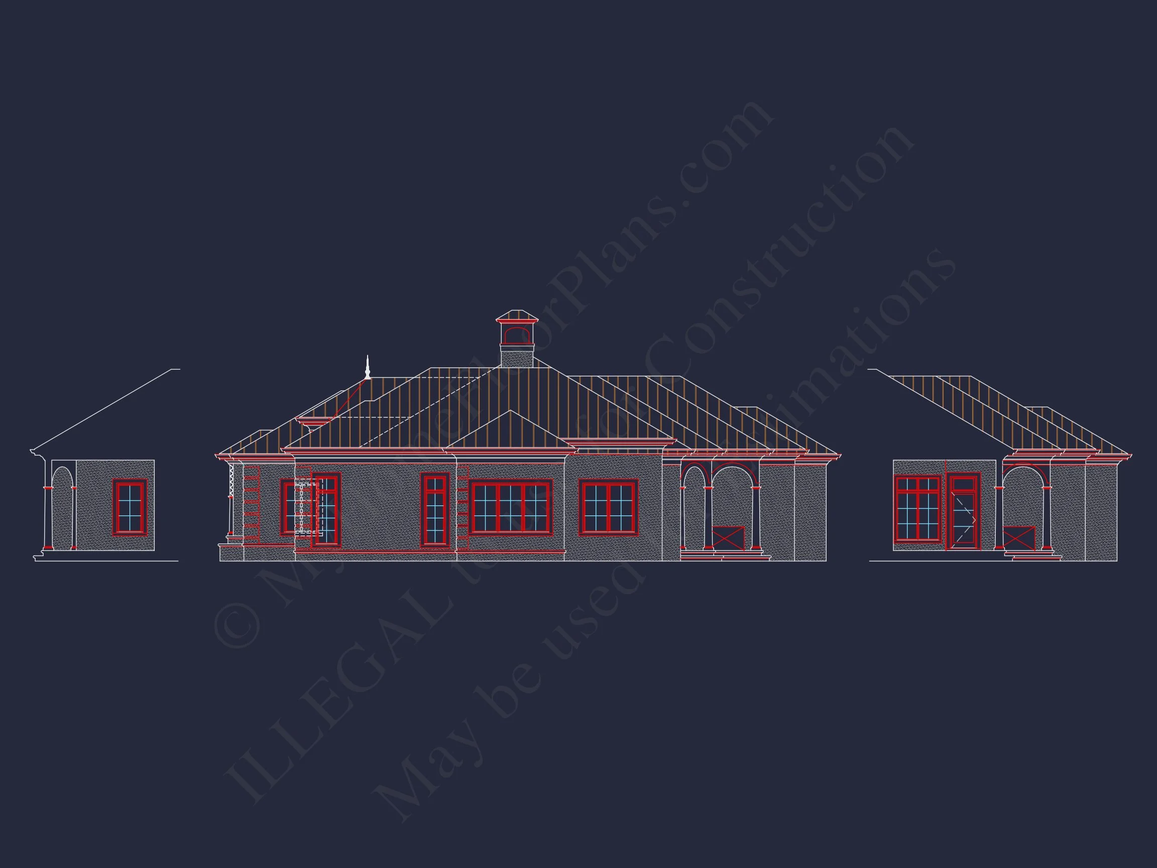 Elegant house Plan: Floor Plan, Blueprint & CAD Designs