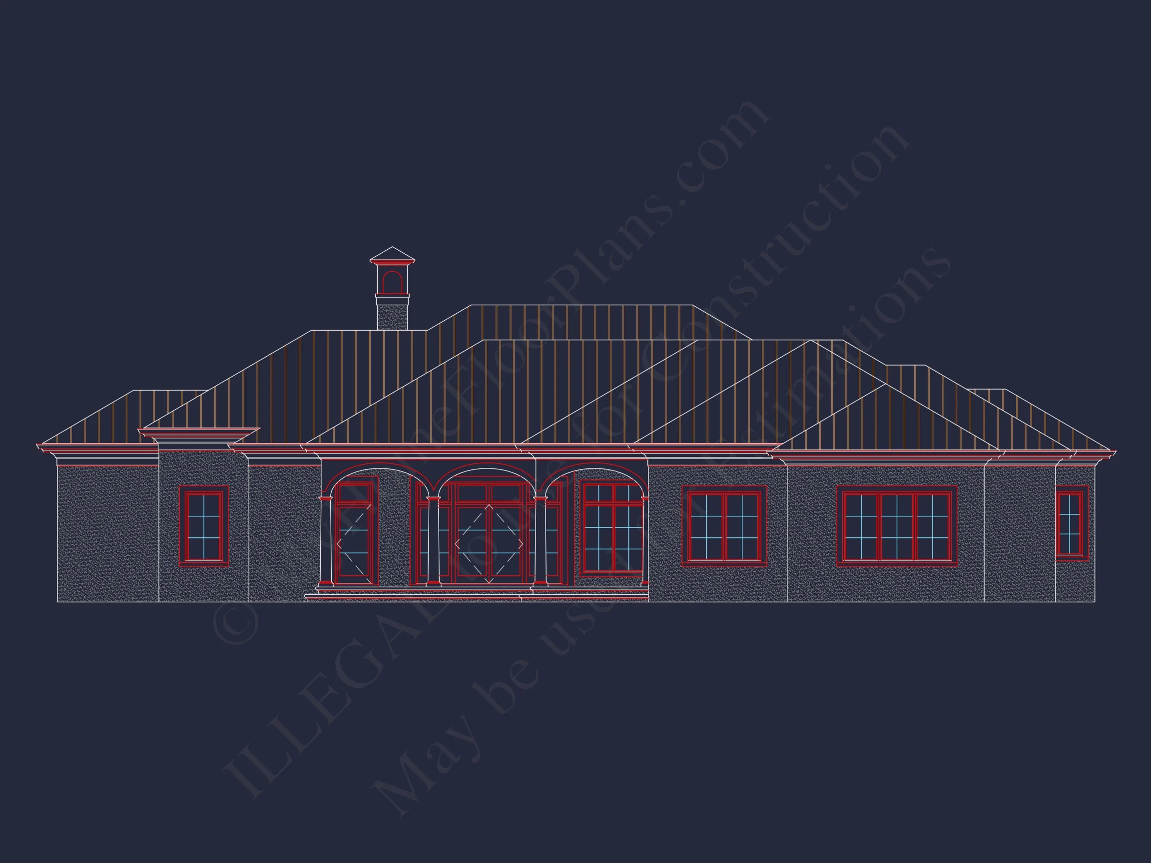Elegant house Plan: Floor Plan, Blueprint & CAD Designs