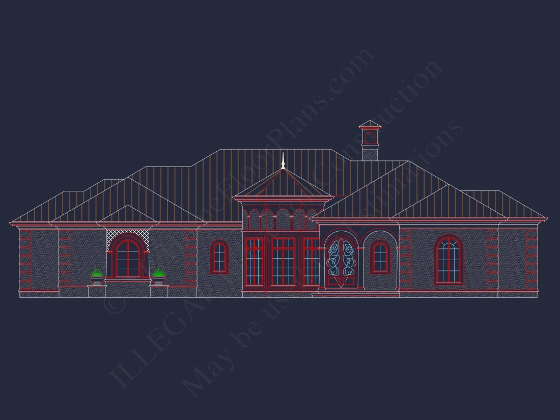 Elegant house Plan: Floor Plan, Blueprint & CAD Designs