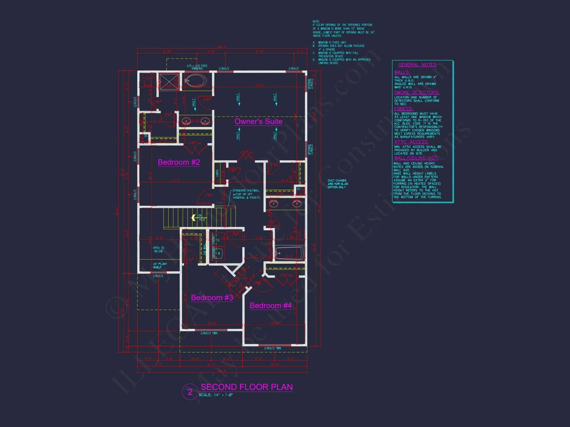 Modern house Plan: Blueprint and CAD Floor Designs
