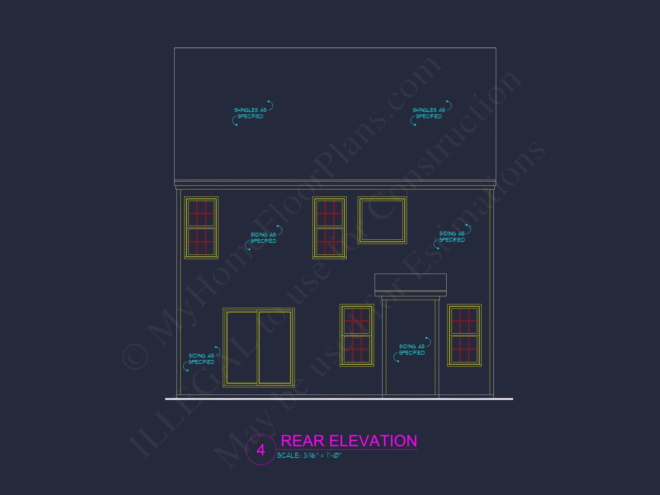 12-2467 HOUSE PLAN -Traditional Suburban Home Plan - 4-Bed, 2.5-Bath, 1,845 SF 5 Modern house Plan: Blueprint and CAD Floor Designs