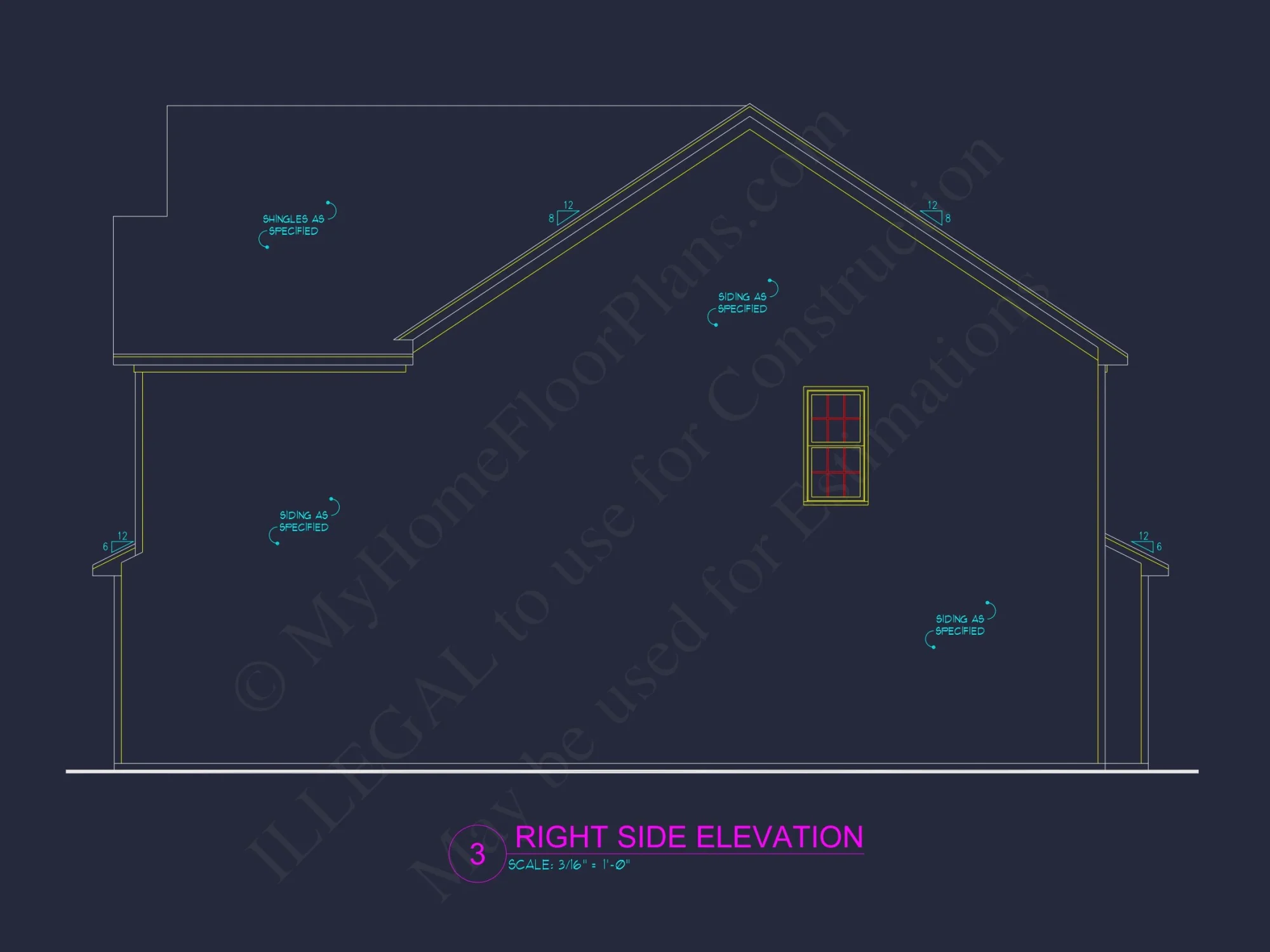 Modern house Plan: Blueprint and CAD Floor Designs