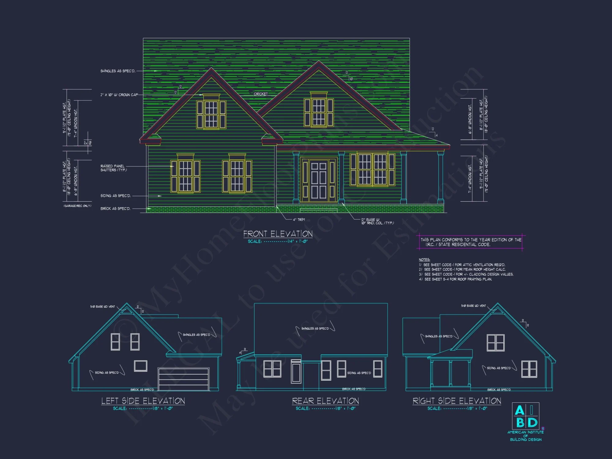 2-Story Farmhouse Blueprint
