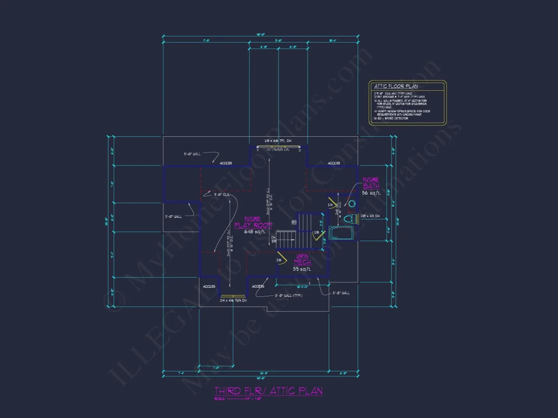 Elegant house Floor Plan Blueprint CAD Design for Builders