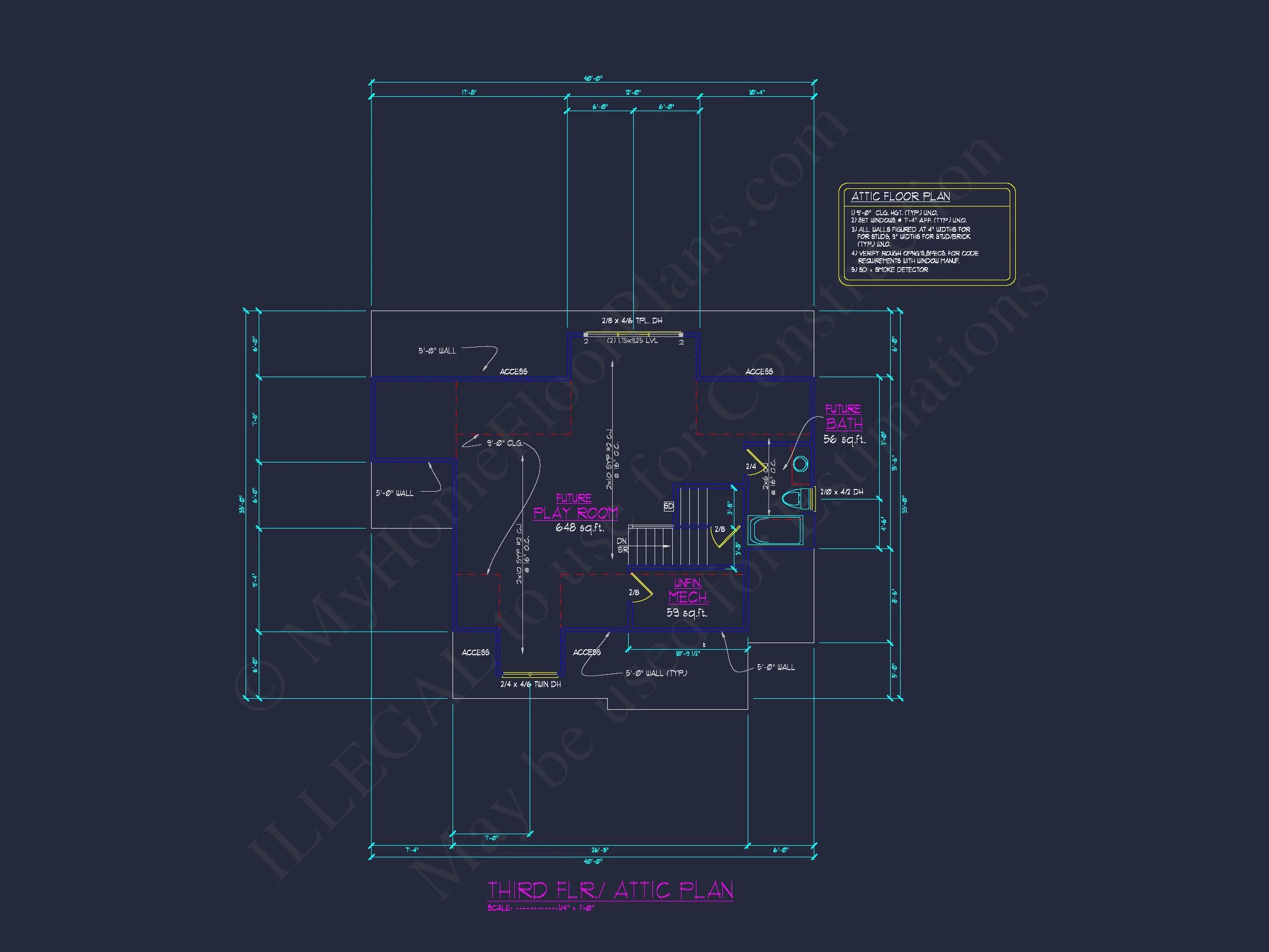 Elegant house Floor Plan Blueprint CAD Design for Builders