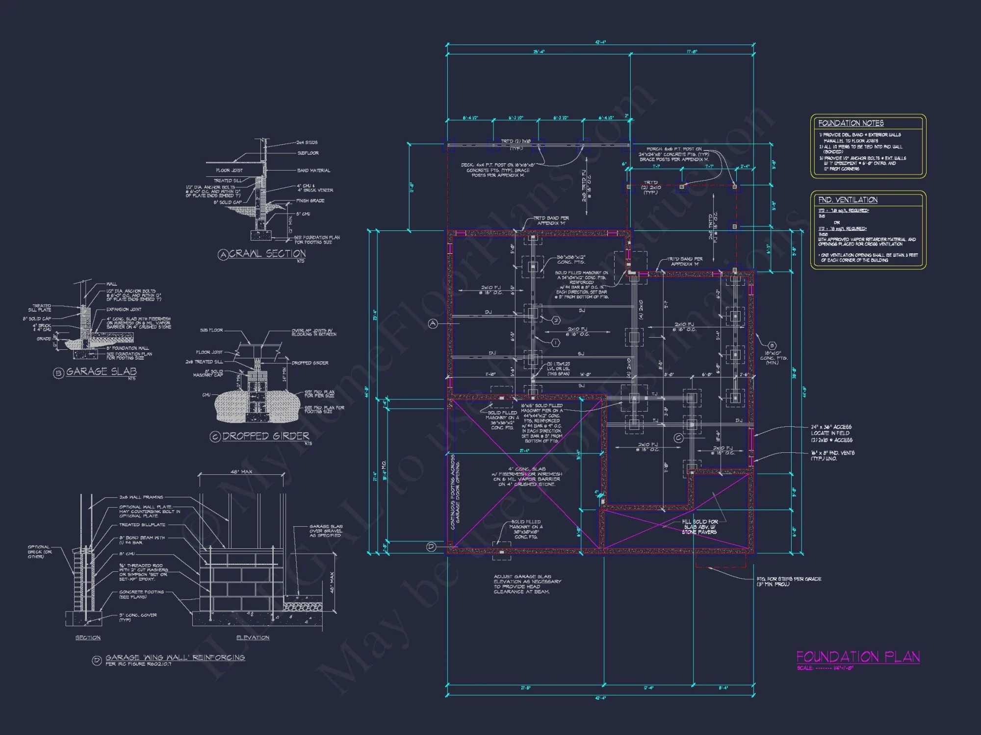 Elegant house Floor Plan Blueprint CAD Design for Builders