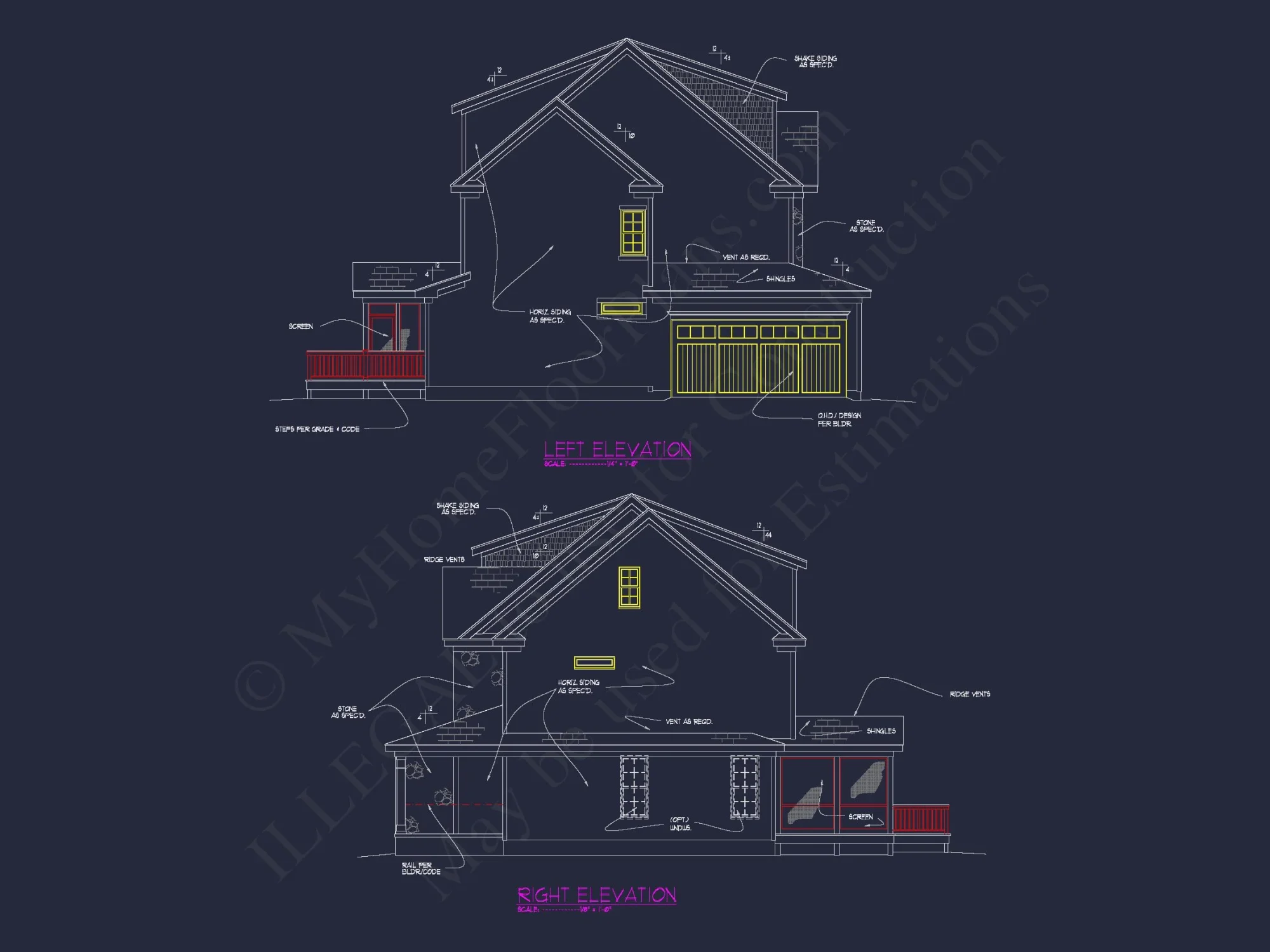 Elegant house Floor Plan Blueprint CAD Design for Builders