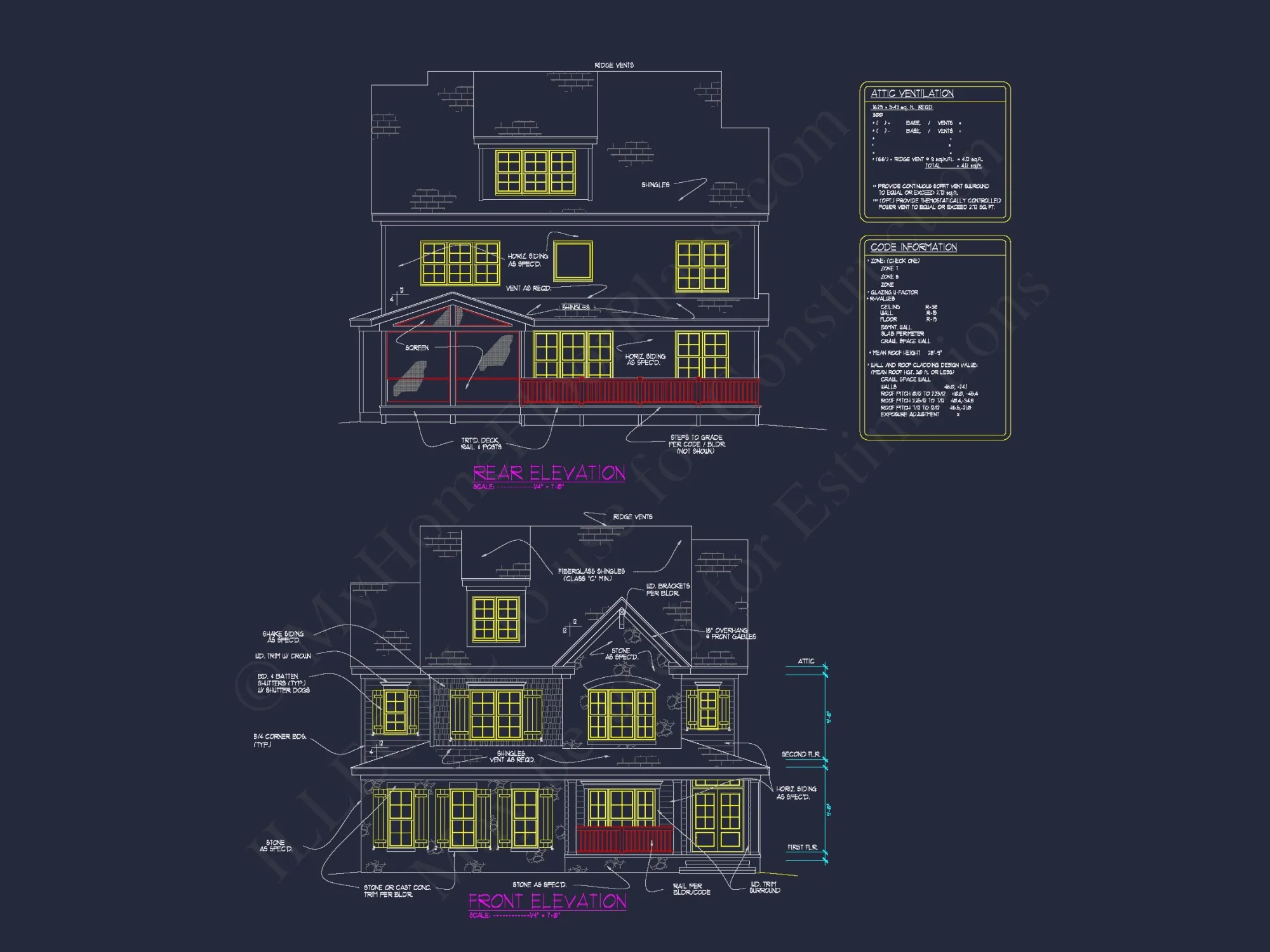 Elegant house Floor Plan Blueprint CAD Design for Builders