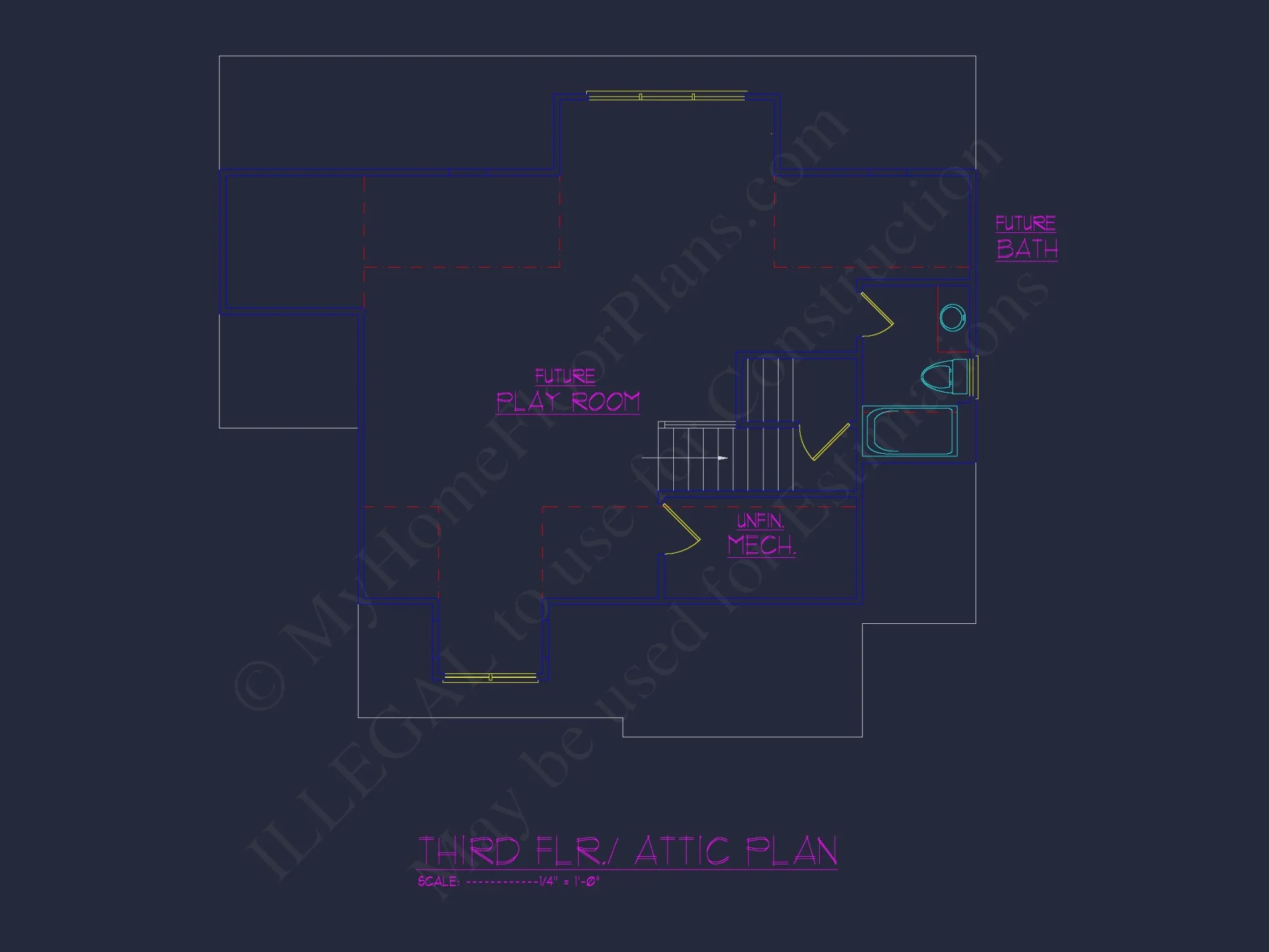 Elegant house Floor Plan Blueprint CAD Design for Builders