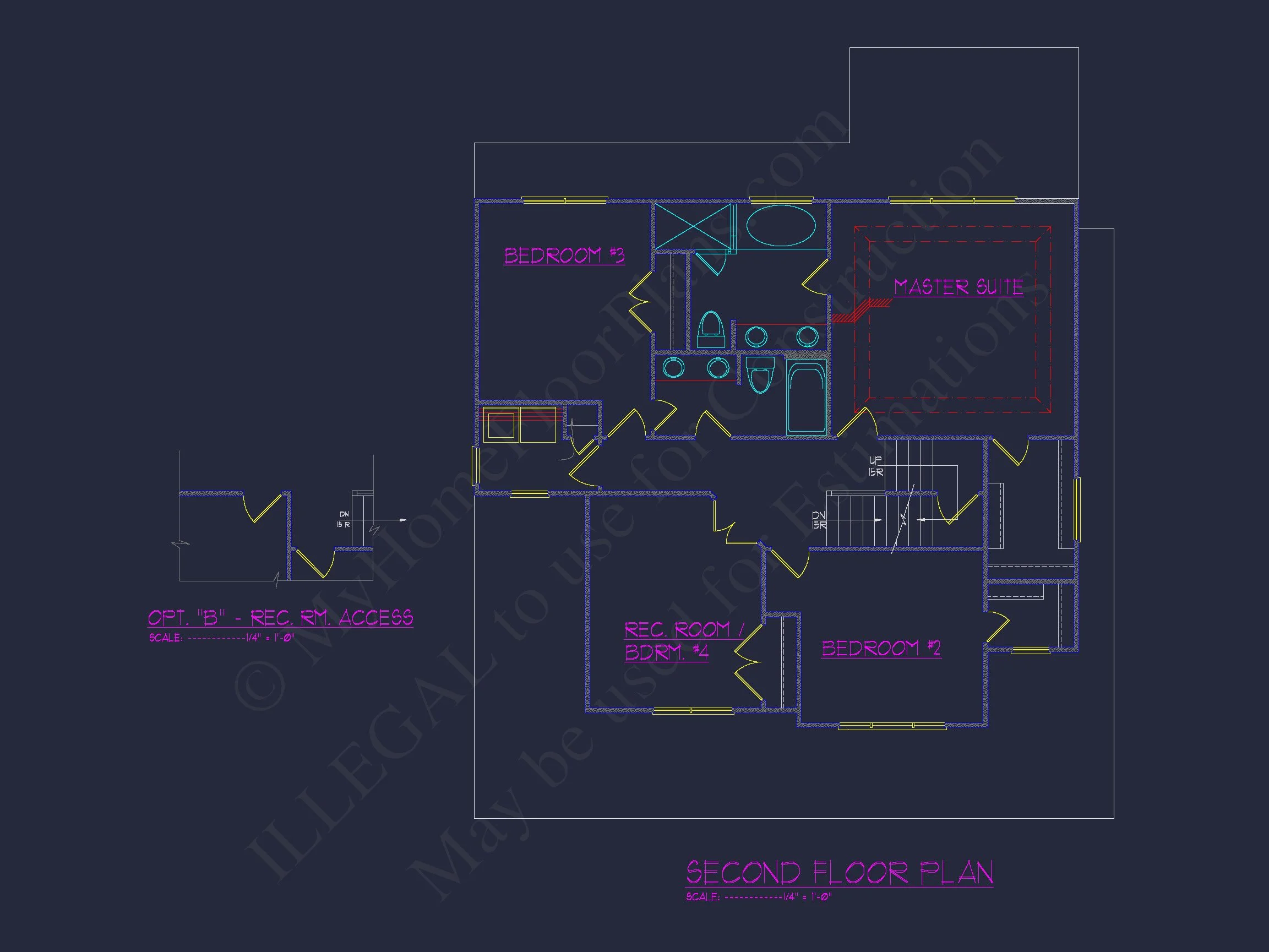 Elegant house Floor Plan Blueprint CAD Design for Builders