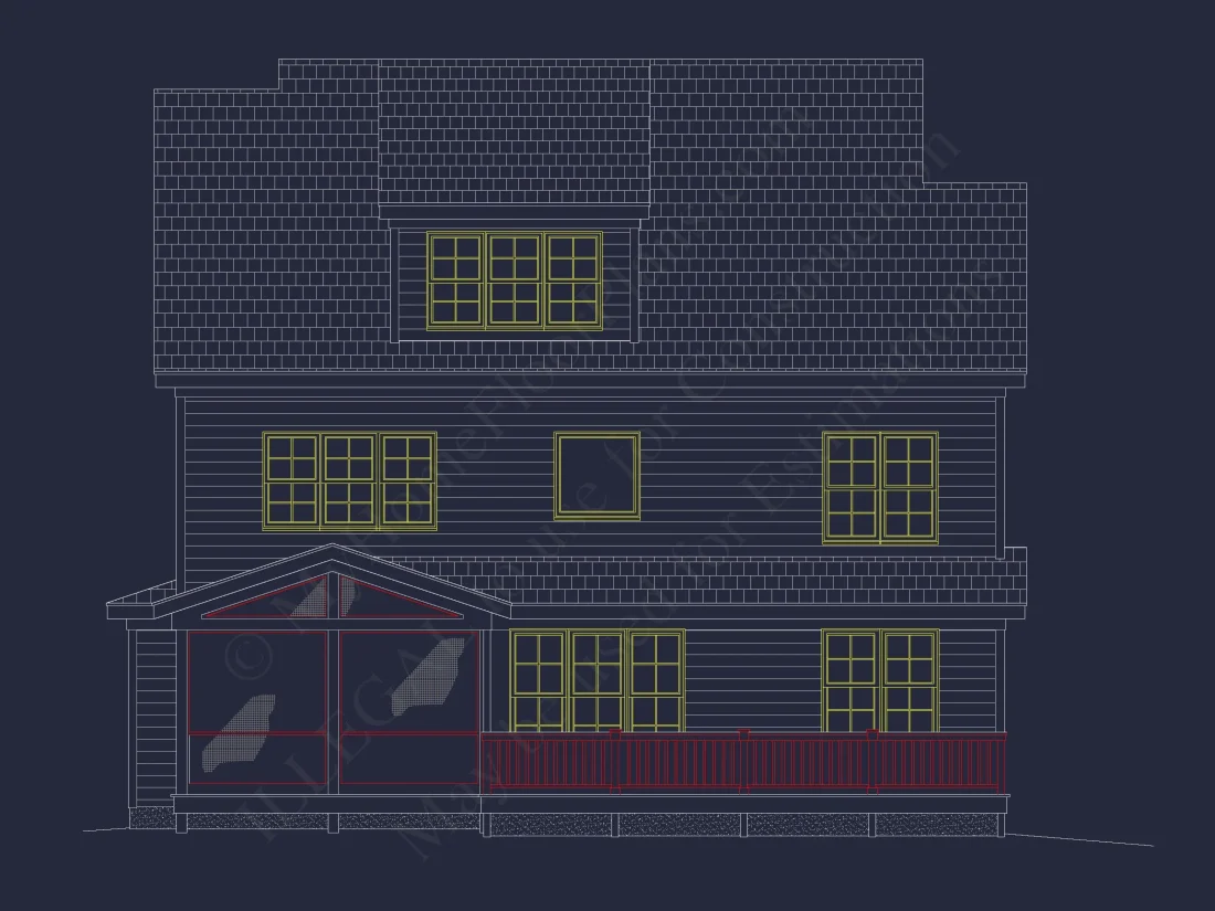 Elegant house Floor Plan Blueprint CAD Design for Builders