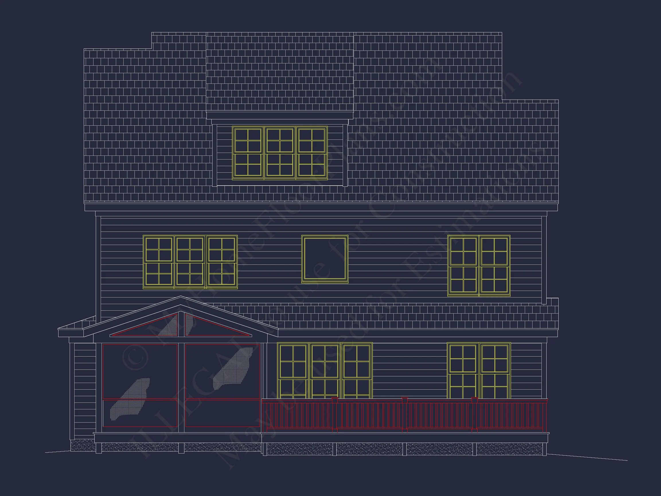 Elegant house Floor Plan Blueprint CAD Design for Builders