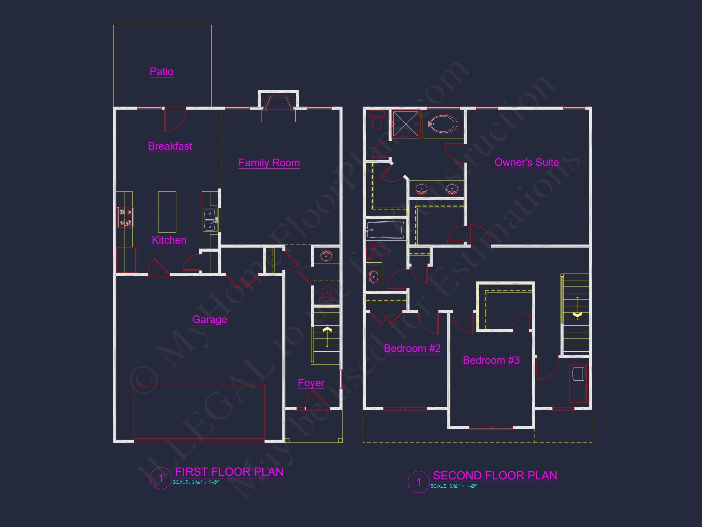 Modern Craftsman house Plan with 3 Bedrooms and 2 Baths