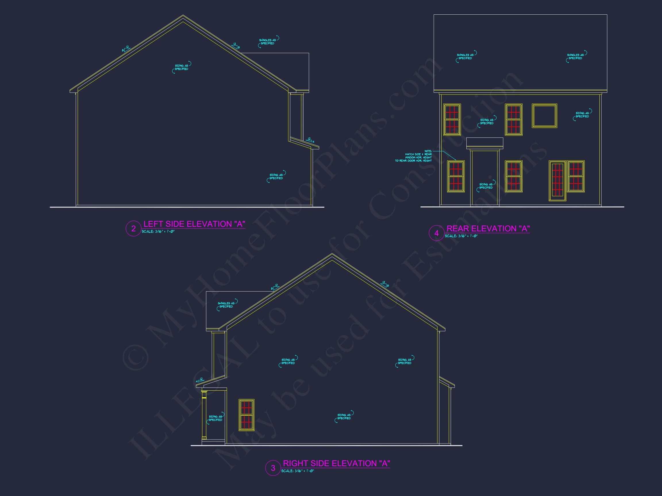 Modern Craftsman house Plan with 3 Bedrooms and 2 Baths