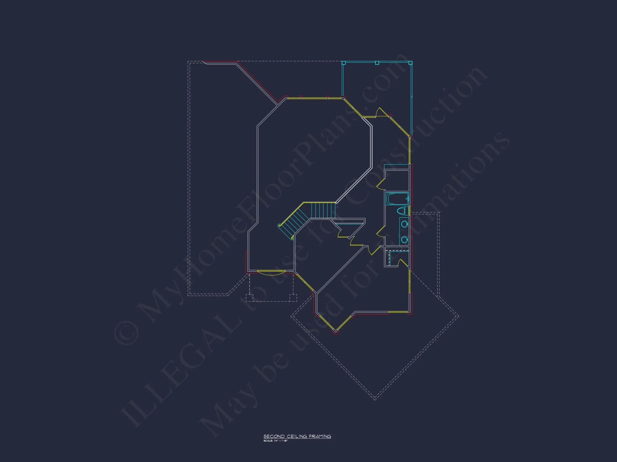 Elegant house Floor Plan with CAD Blueprint & Modern Designs