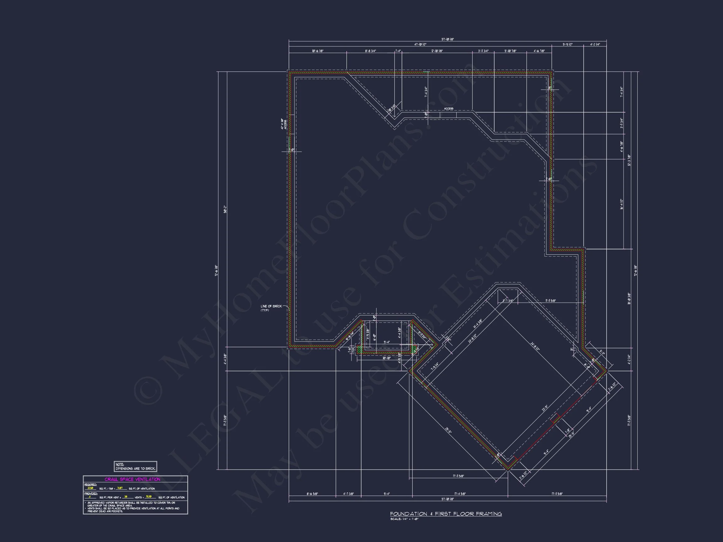 Elegant house Floor Plan with CAD Blueprint & Modern Designs