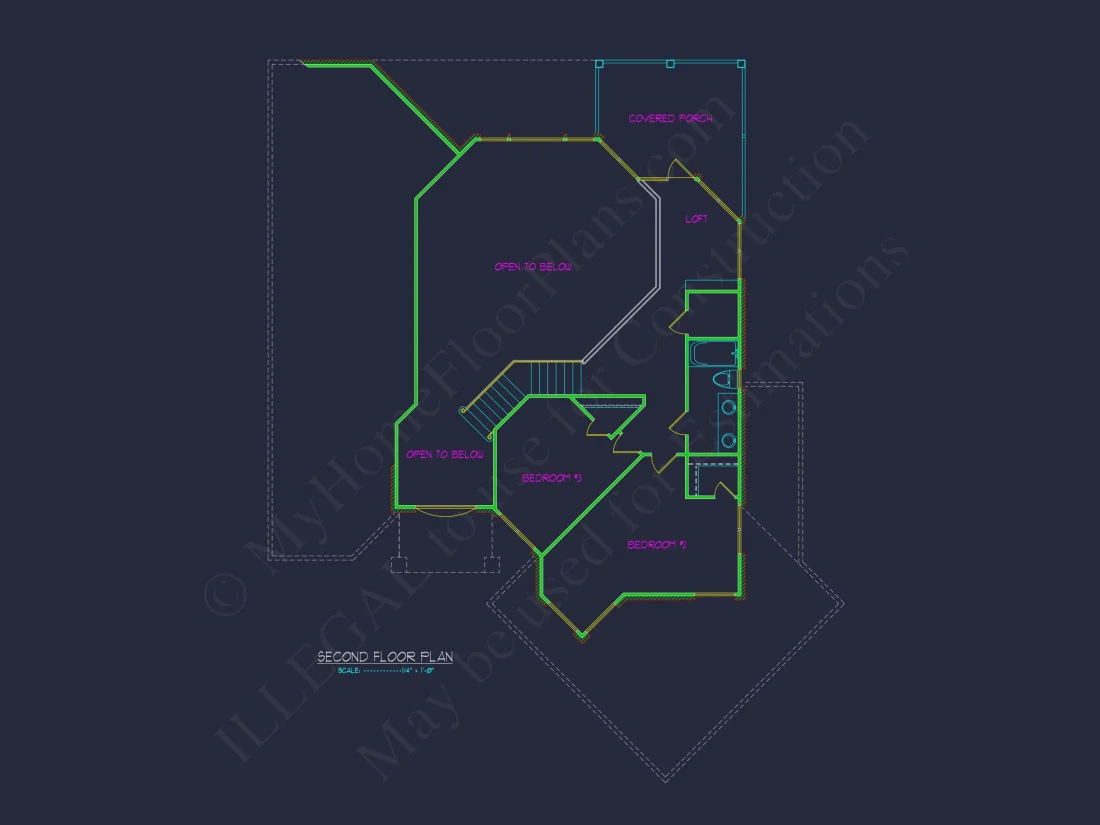 Elegant house Floor Plan with CAD Blueprint & Modern Designs