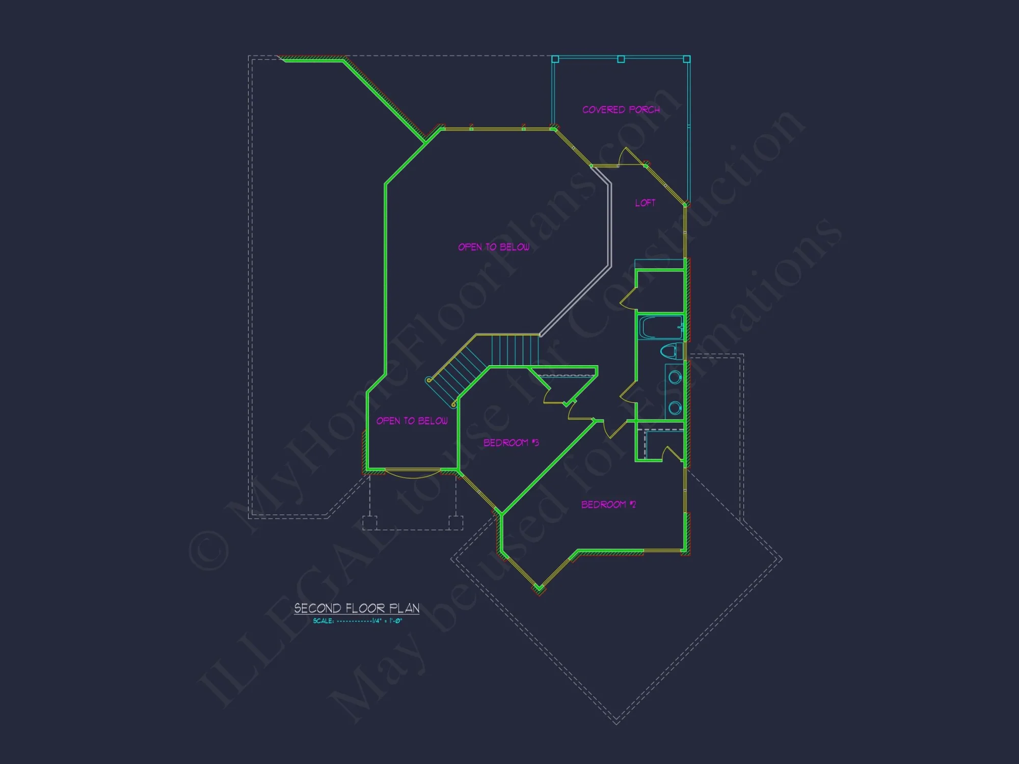 Elegant house Floor Plan with CAD Blueprint & Modern Designs