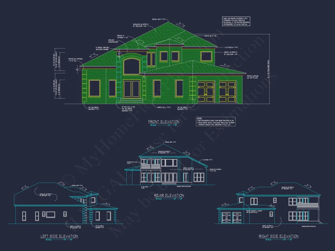 Elegant house Floor Plan with CAD Blueprint & Modern Designs