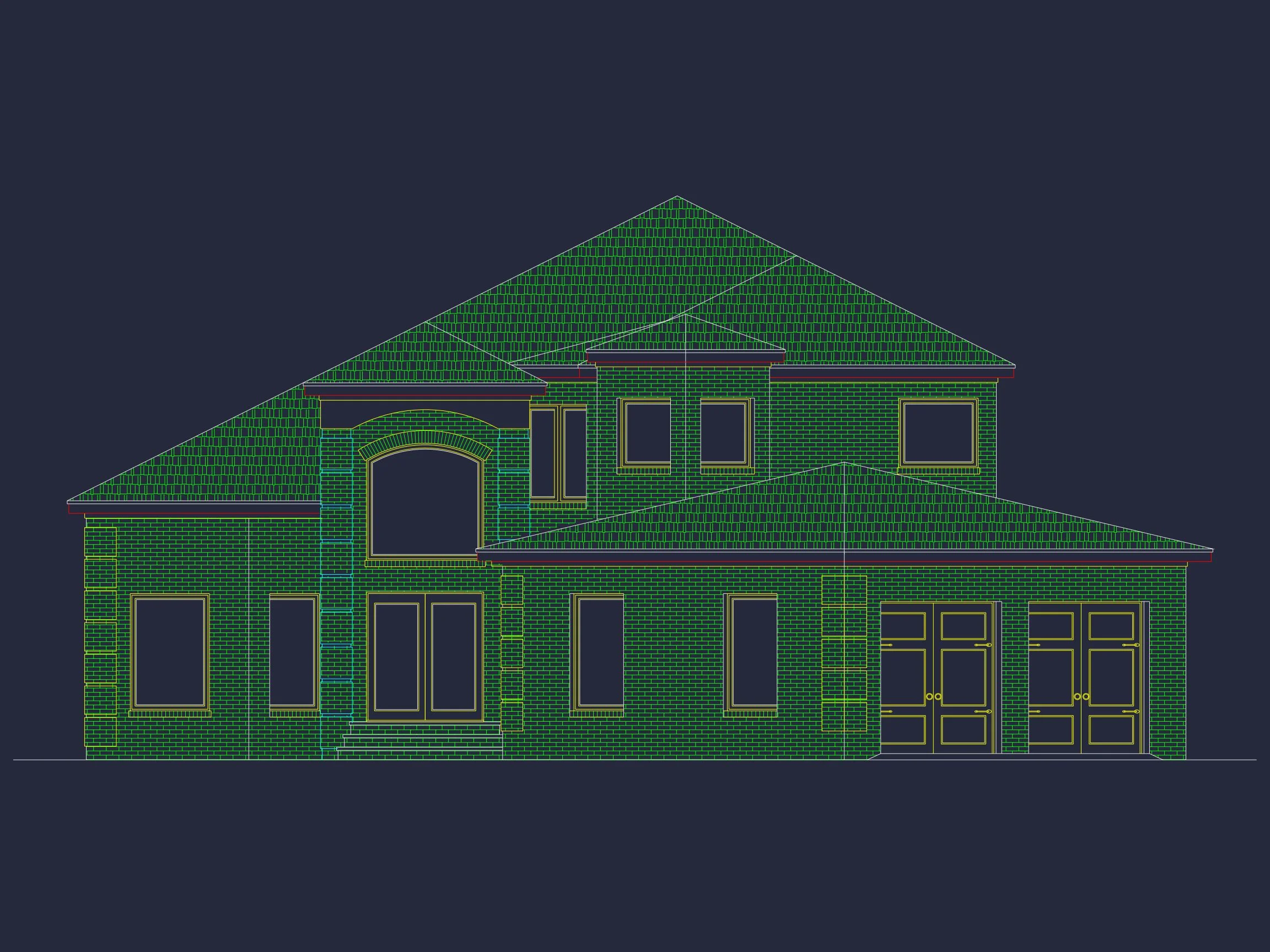 Elegant house Floor Plan with CAD Blueprint & Modern Designs