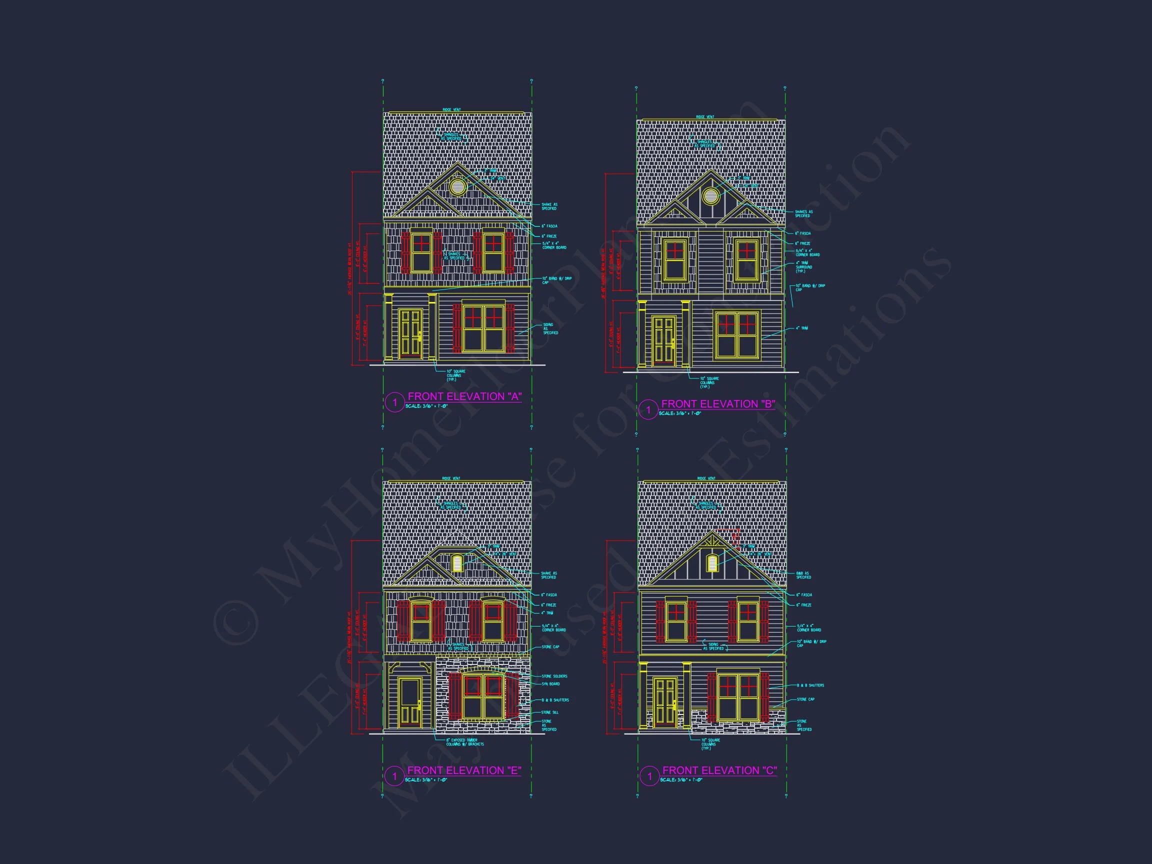 12-2199 HOUSE PLAN -Traditional Townhome Plan - 3-Bed, 2.5-Bath, 1,476 SF 18 Modern Townhome Plan: Stunning 6-Unit Floor and Design Blueprint