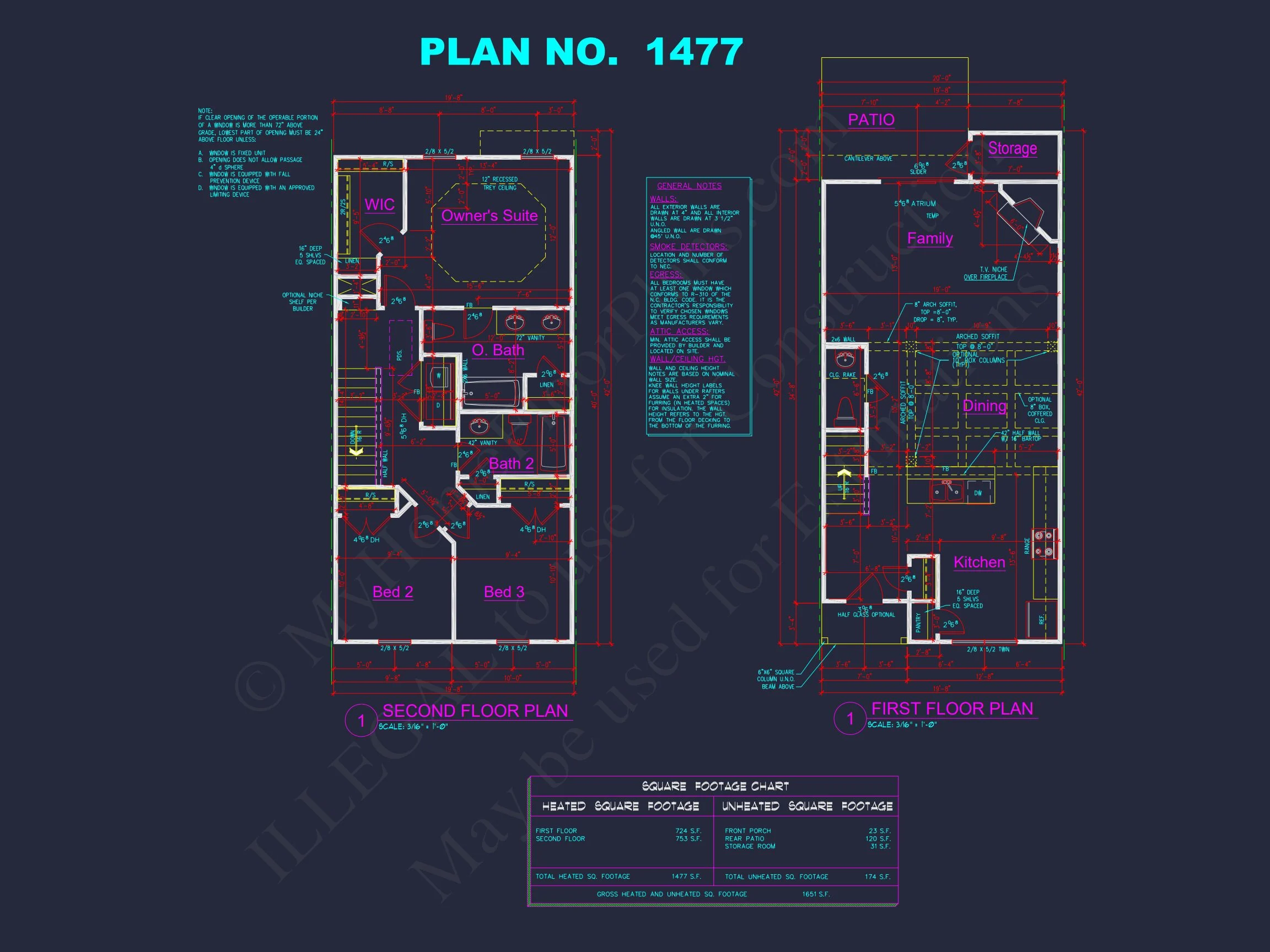 12-2199 HOUSE PLAN -Traditional Townhome Plan - 3-Bed, 2.5-Bath, 1,476 SF 16 Modern Townhome Plan: Stunning 6-Unit Floor and Design Blueprint