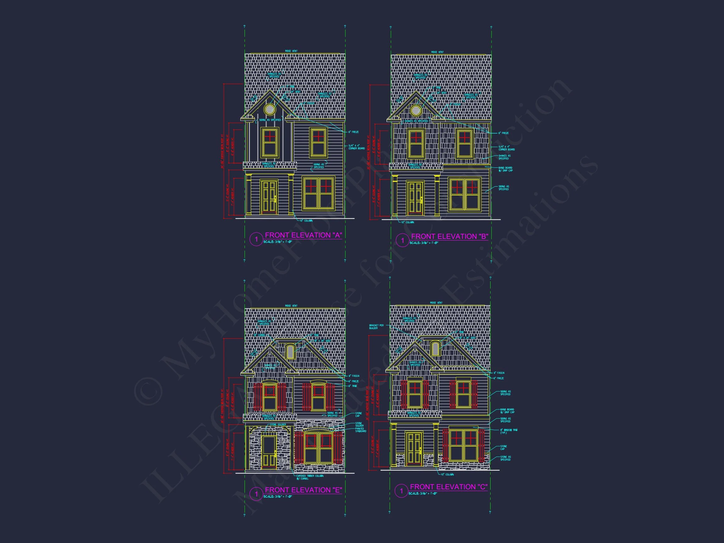 12-2199 HOUSE PLAN -Traditional Townhome Plan - 3-Bed, 2.5-Bath, 1,476 SF 15 Modern Townhome Plan: Stunning 6-Unit Floor and Design Blueprint