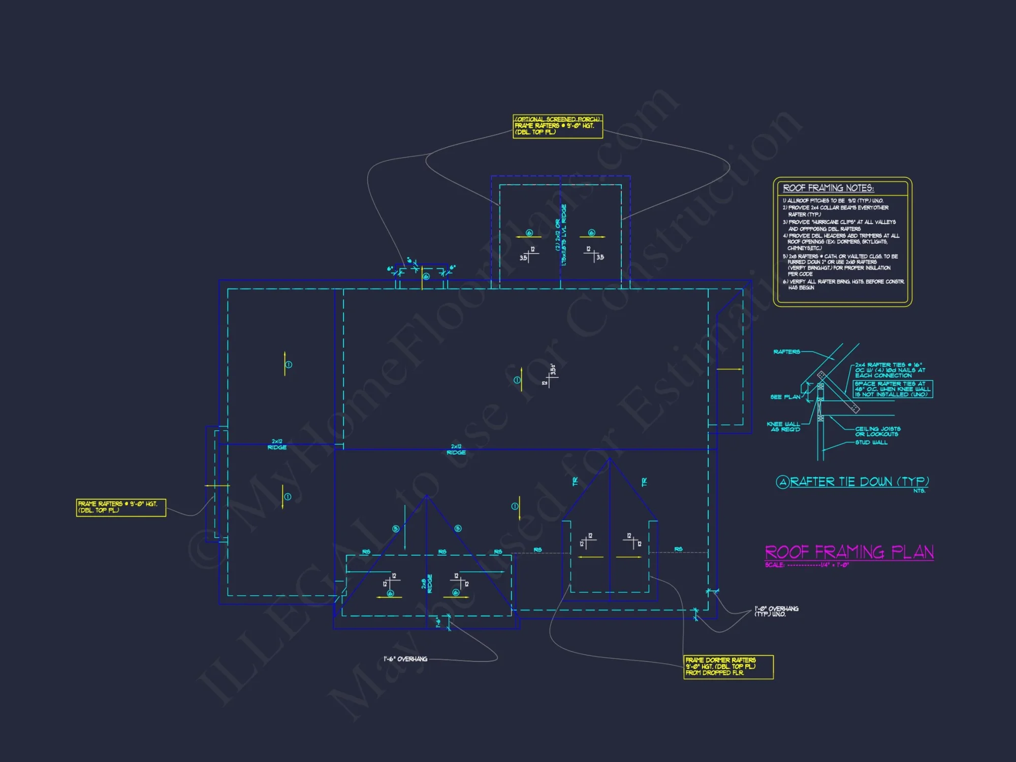Modern Craftsman house Plan with 4 Bedrooms and 2-Car Garage