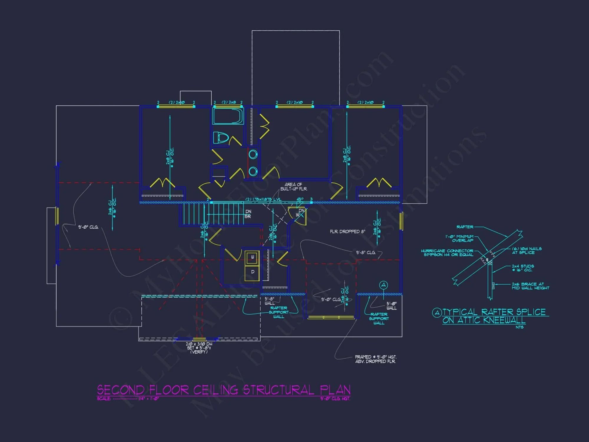 Modern Craftsman house Plan with 4 Bedrooms and 2-Car Garage