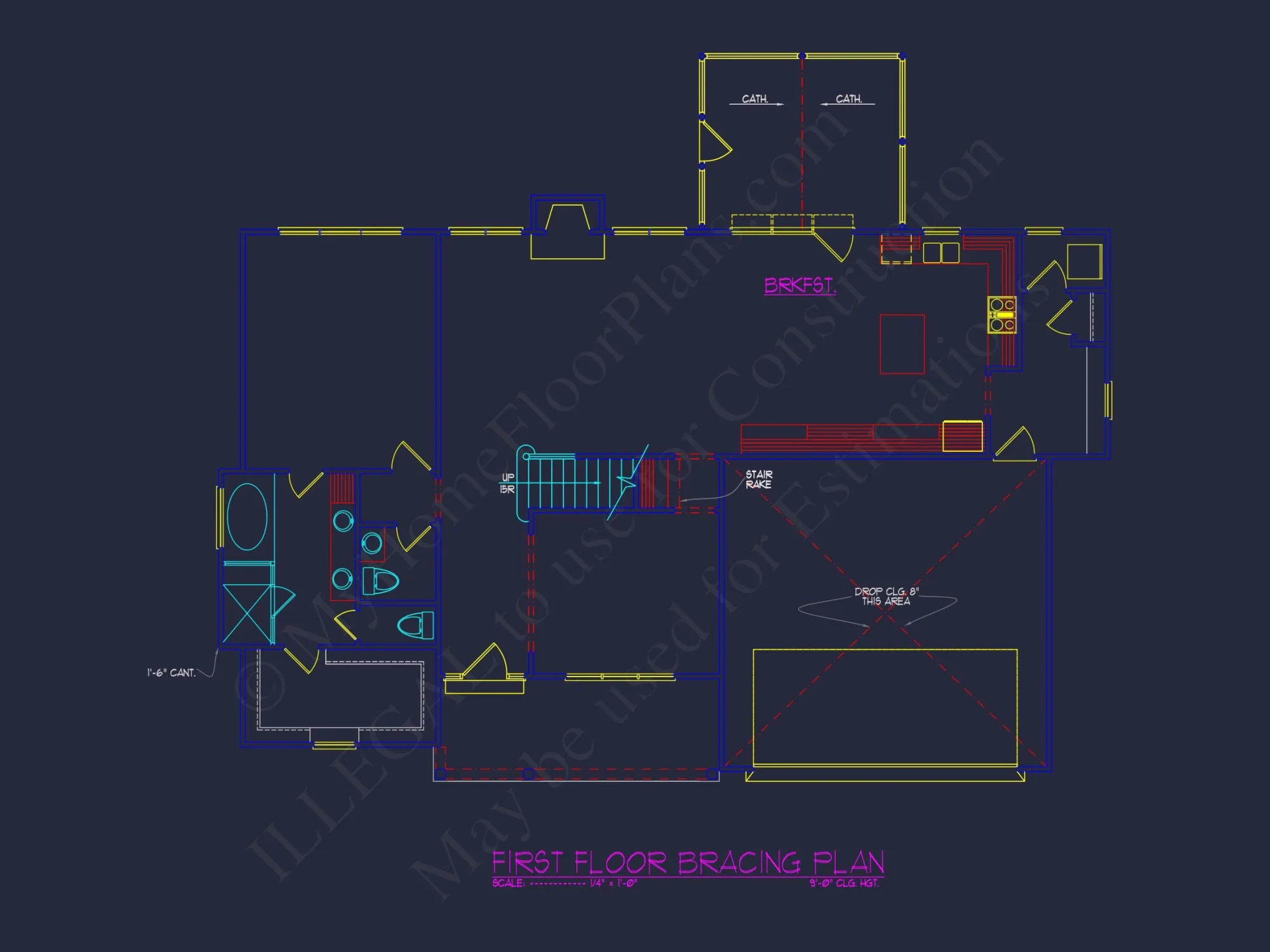 Modern Craftsman house Plan with 4 Bedrooms and 2-Car Garage