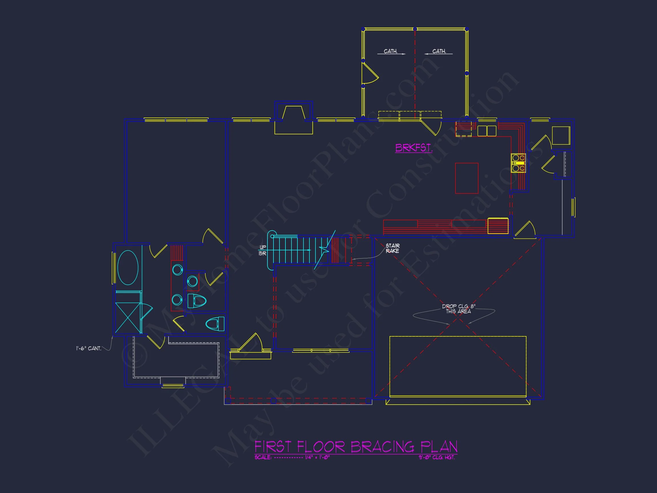 Modern Craftsman house Plan with 4 Bedrooms and 2-Car Garage