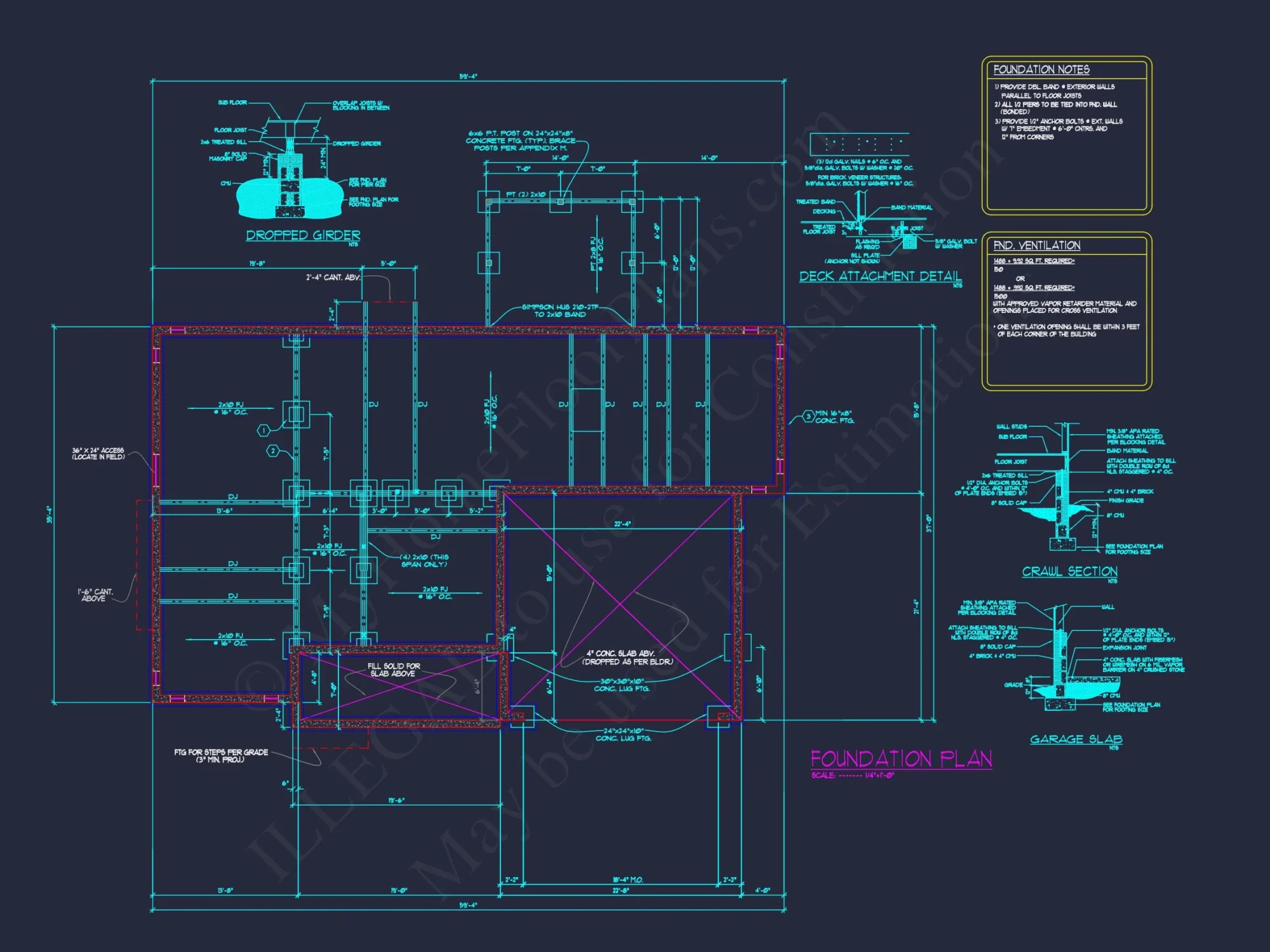 Modern Craftsman house Plan with 4 Bedrooms and 2-Car Garage