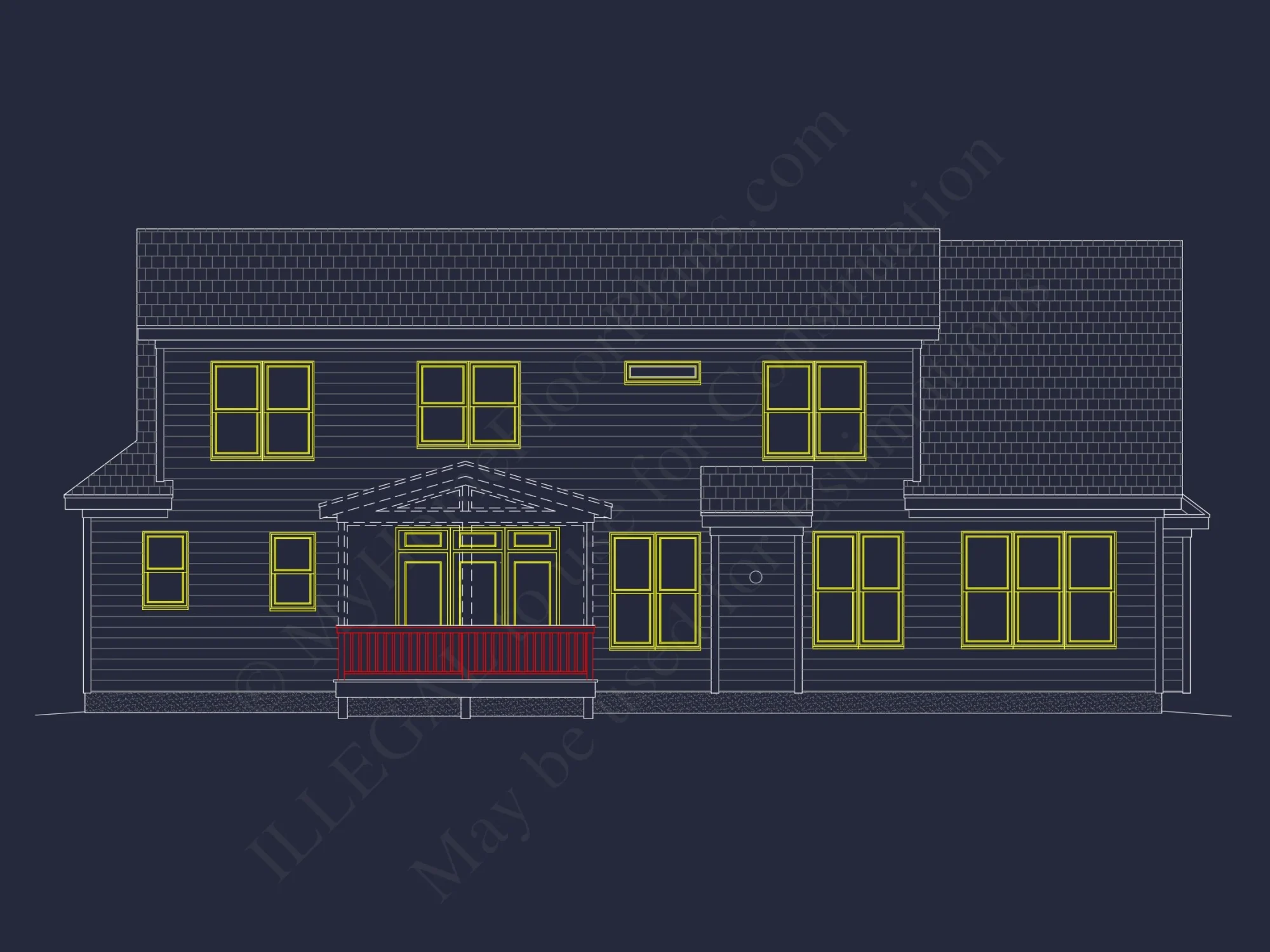 Modern Craftsman house Plan with 4 Bedrooms and 2-Car Garage