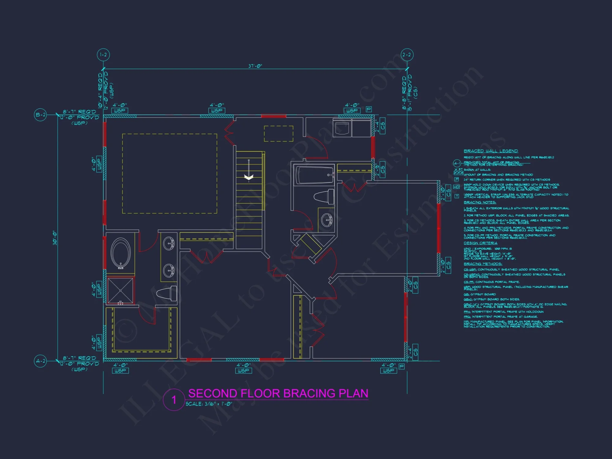 Modern house Plan with 2-Story CAD Blueprint and Unique Designs
