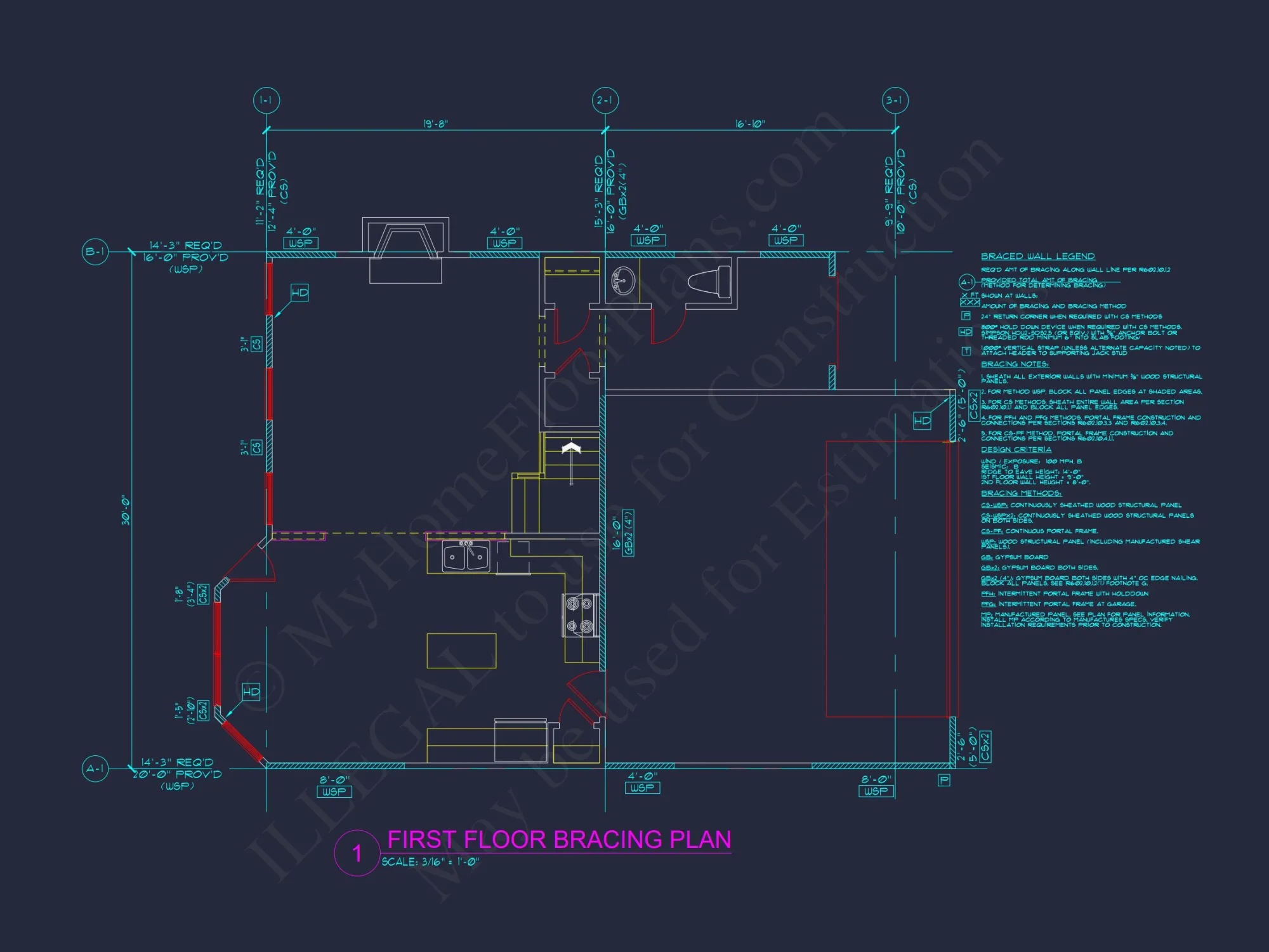 Modern house Plan with 2-Story CAD Blueprint and Unique Designs