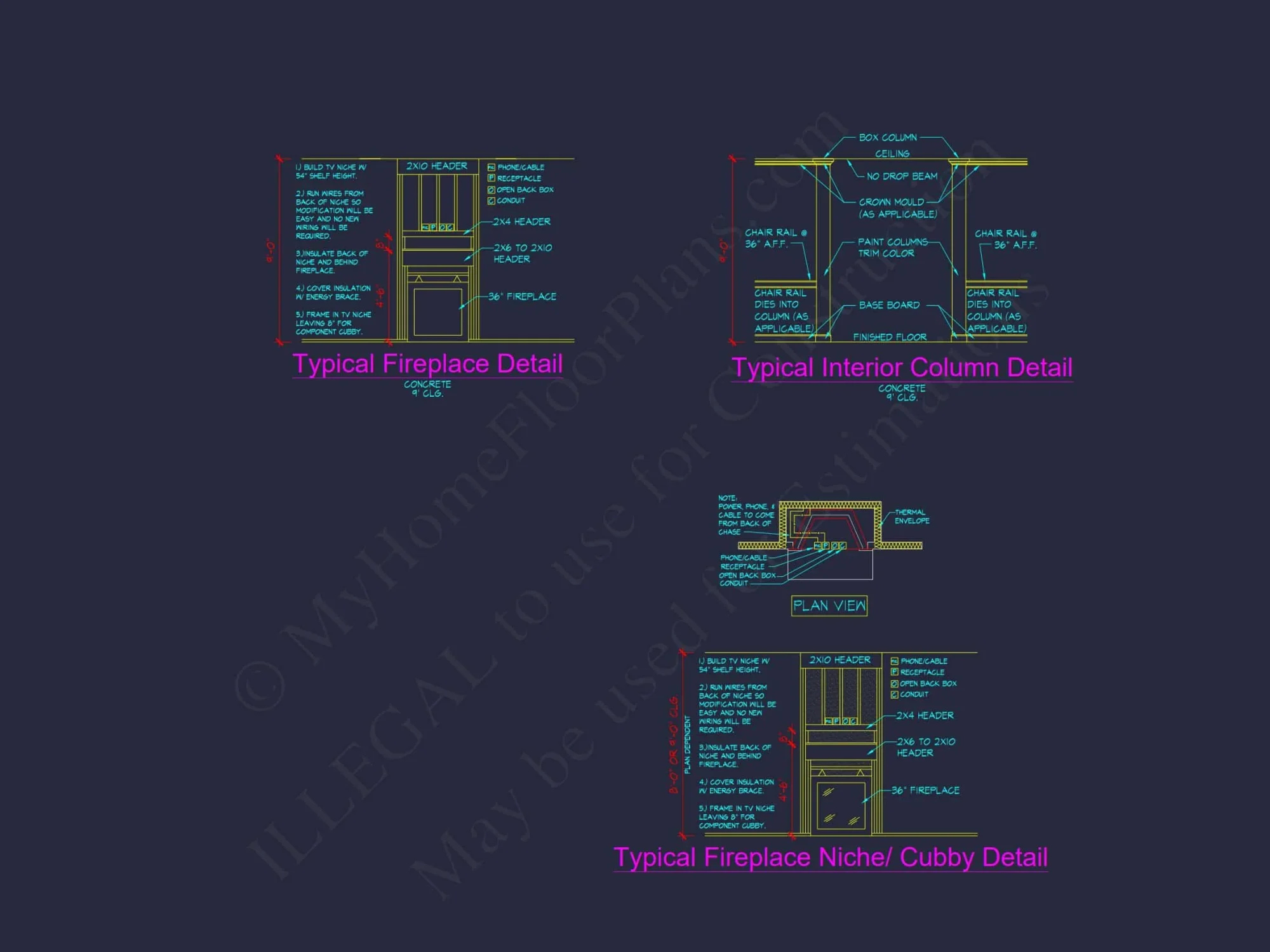 Modern house Plan with 2-Story CAD Blueprint and Unique Designs