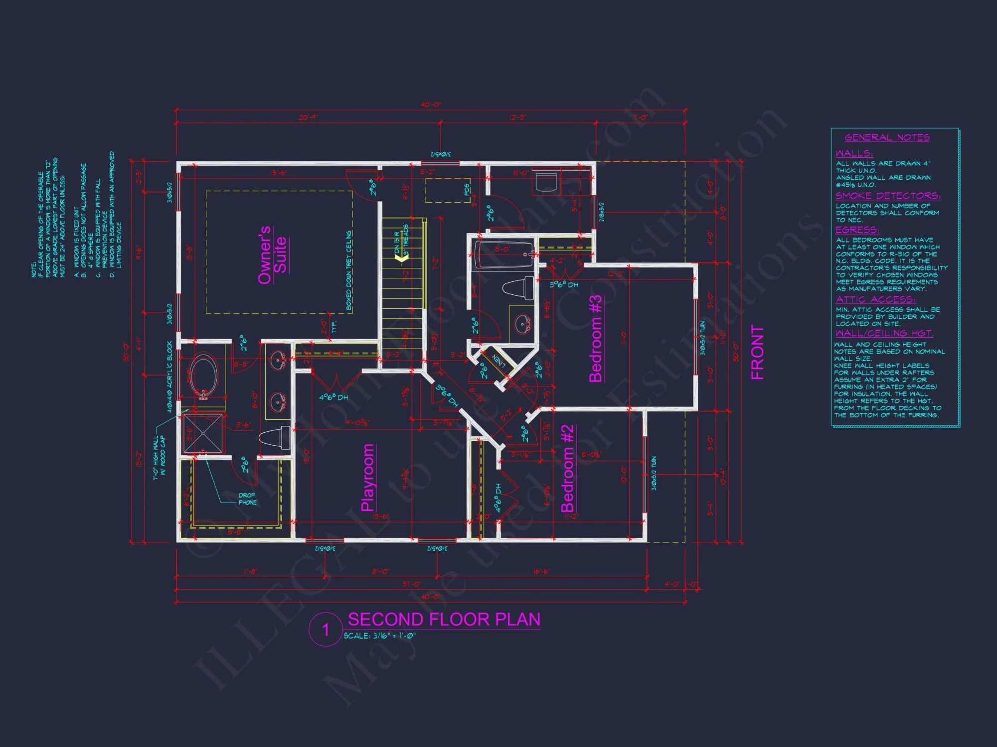 Modern house Plan with 2-Story CAD Blueprint and Unique Designs