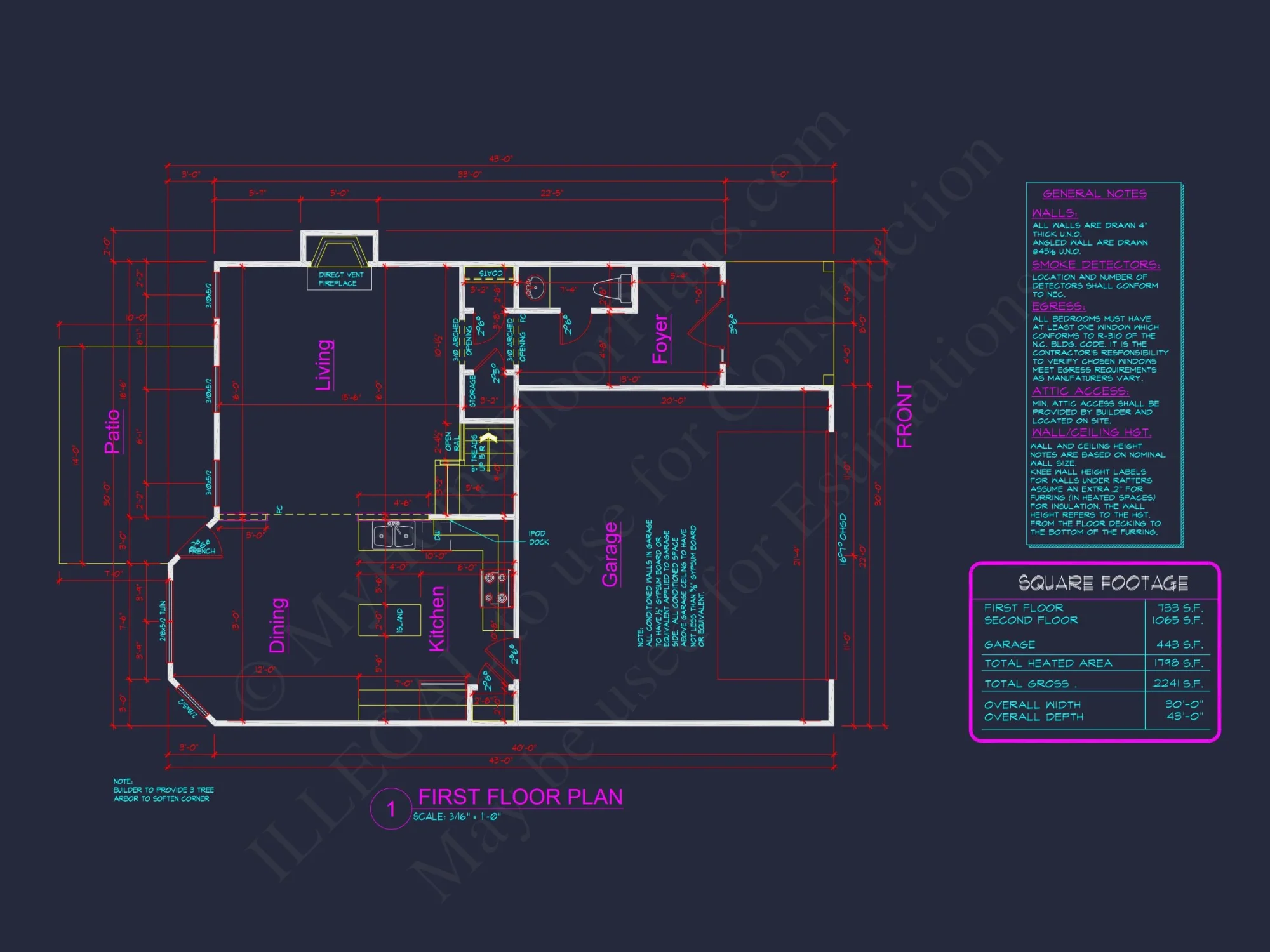 Modern house Plan with 2-Story CAD Blueprint and Unique Designs