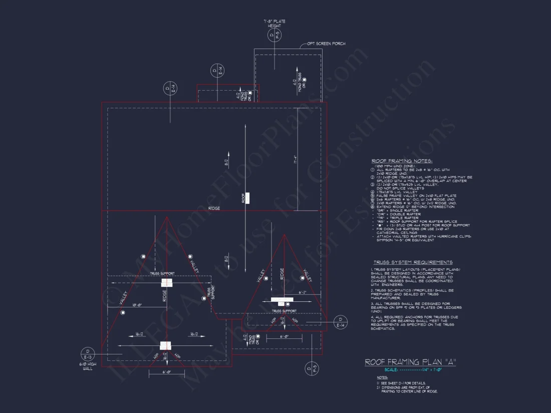 Blueprint for a 2, 238 Sq. Ft. Craftsman house Design