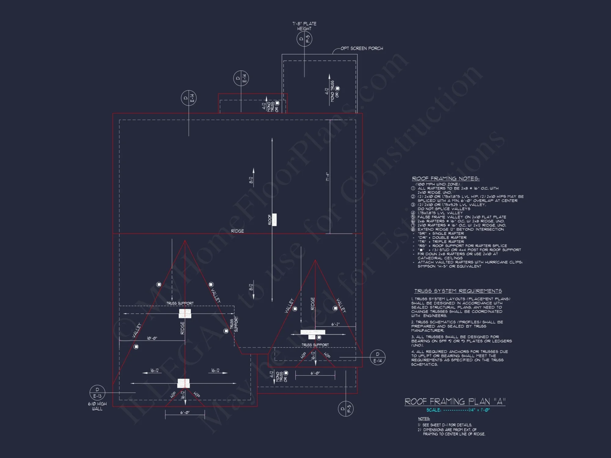 Blueprint for a 2, 238 Sq. Ft. Craftsman house Design