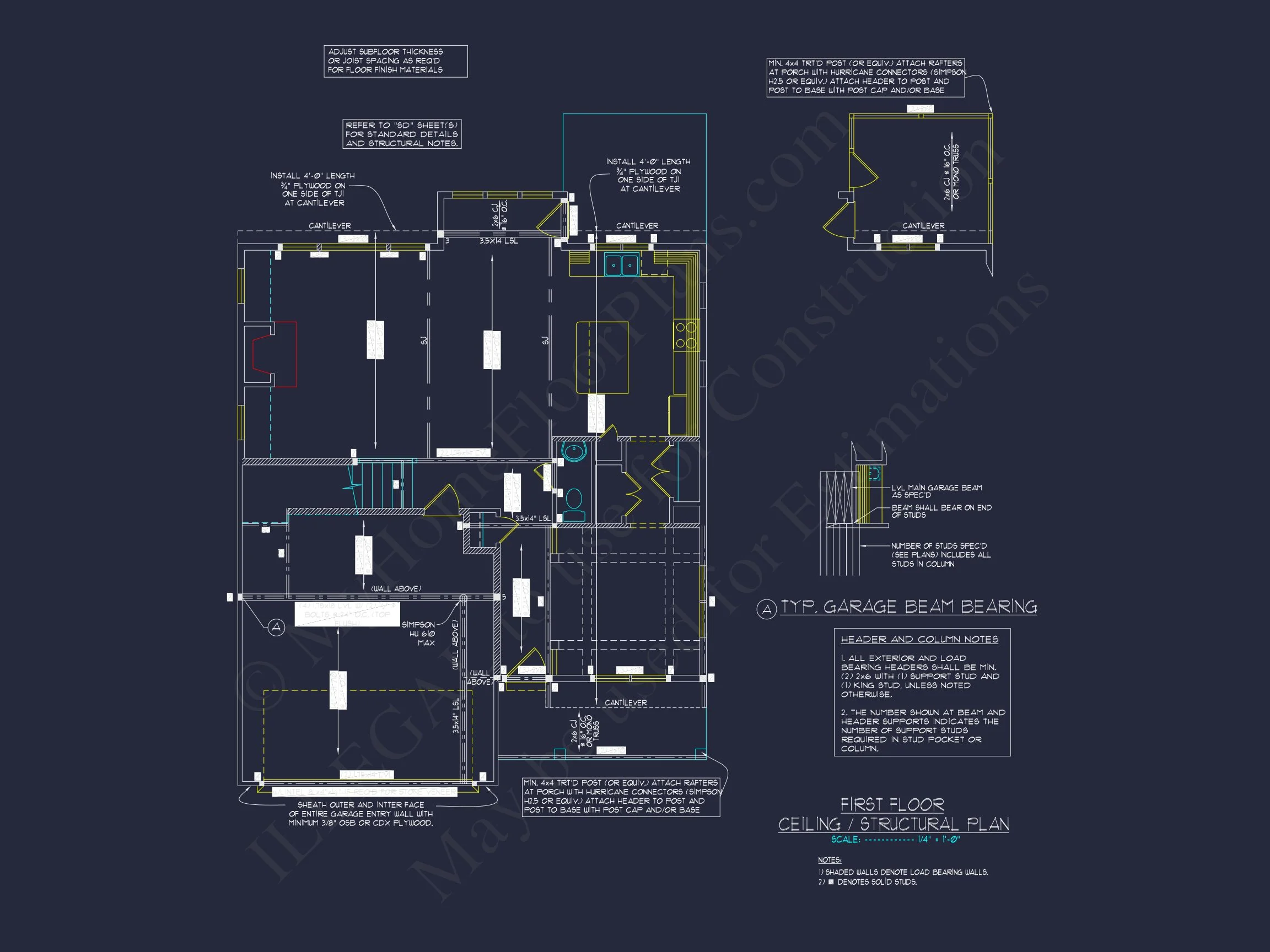 12-2140 HOUSE PLAN -Tudor Revival Home Plan - 4-Bed, 3-Bath, 2,450 SF 14 Blueprint for a 2, 238 Sq. Ft. Craftsman house Design