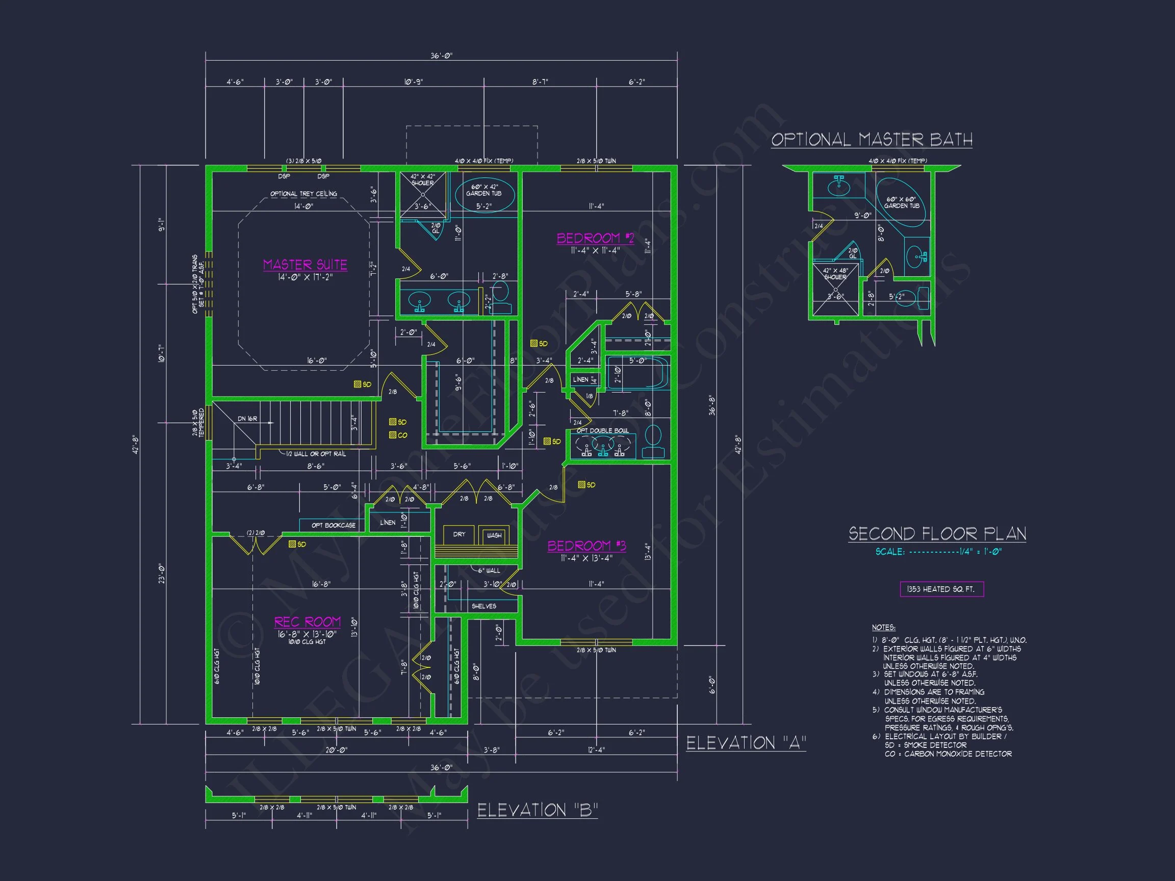 12-2140 HOUSE PLAN -Tudor Revival Home Plan - 4-Bed, 3-Bath, 2,450 SF 10 Blueprint for a 2, 238 Sq. Ft. Craftsman house Design
