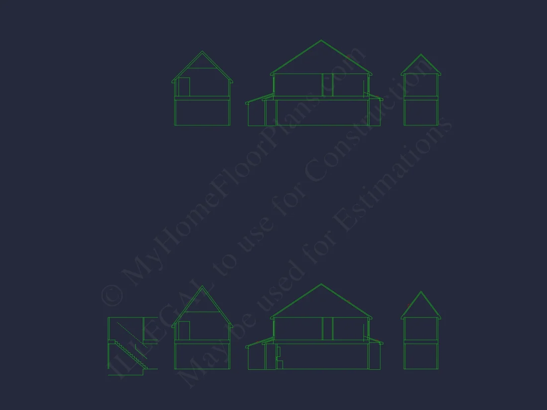 Blueprint for a 2, 238 Sq. Ft. Craftsman house Design