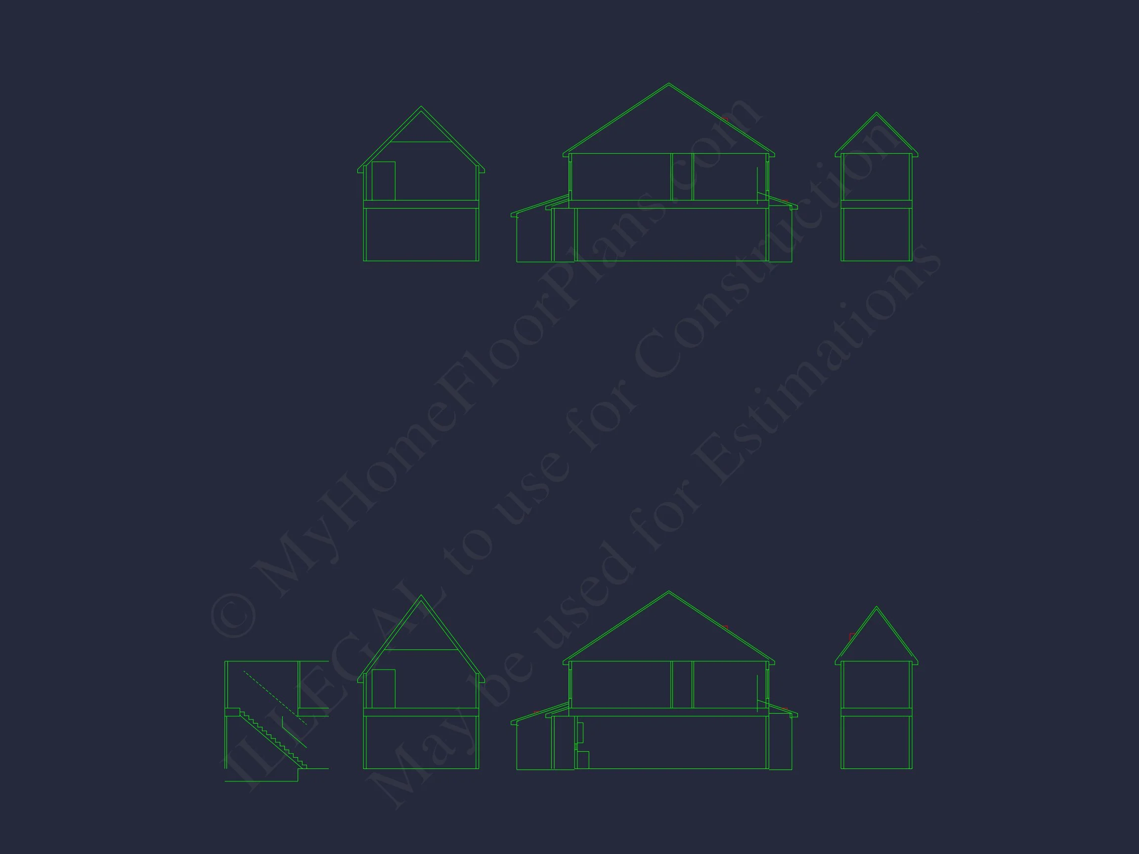 12-2140 HOUSE PLAN -Tudor Revival Home Plan - 4-Bed, 3-Bath, 2,450 SF 6 Blueprint for a 2, 238 Sq. Ft. Craftsman house Design