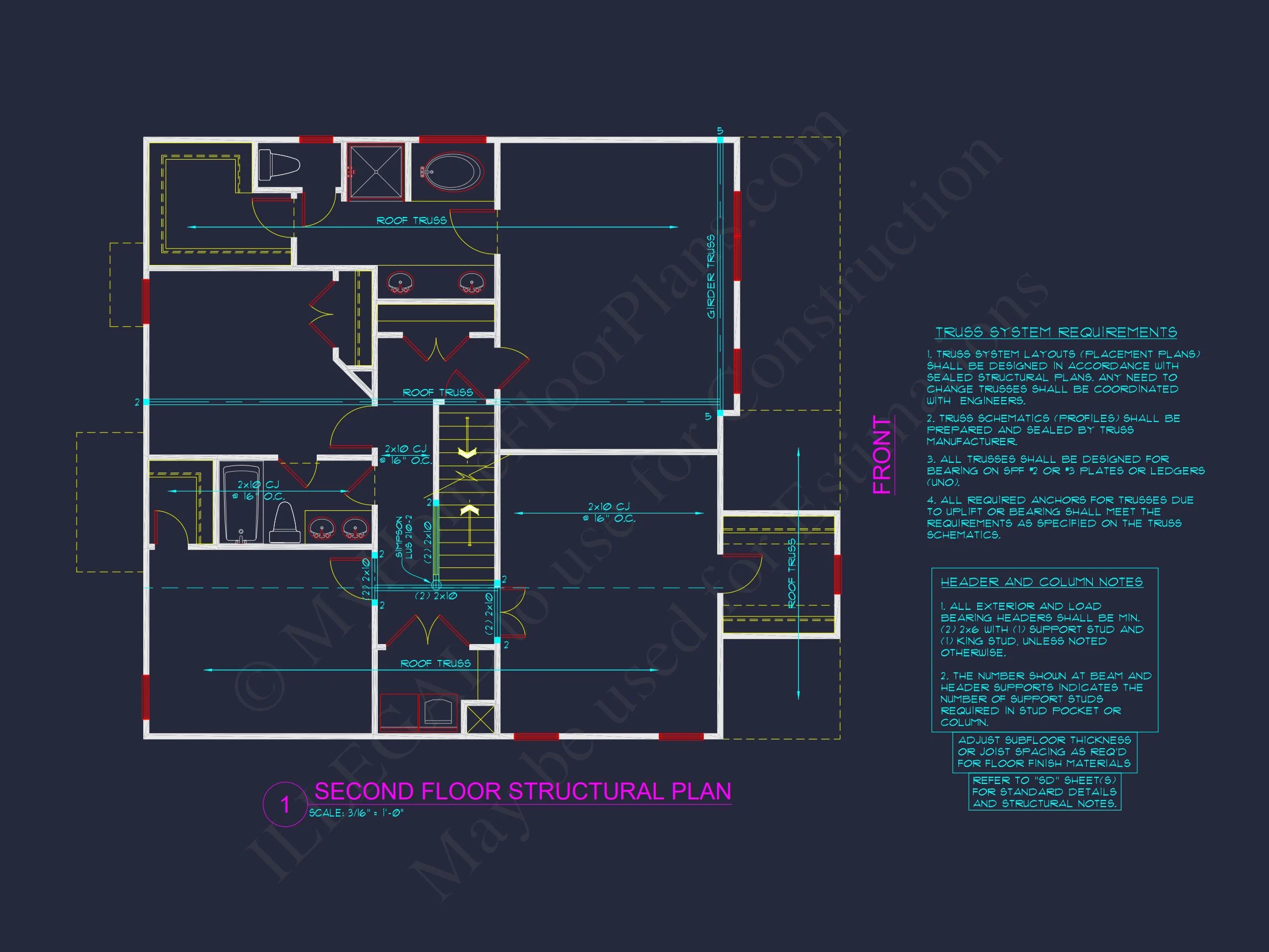 Modern Craftsman house Plan with Spacious Floor Layout and CAD Designs